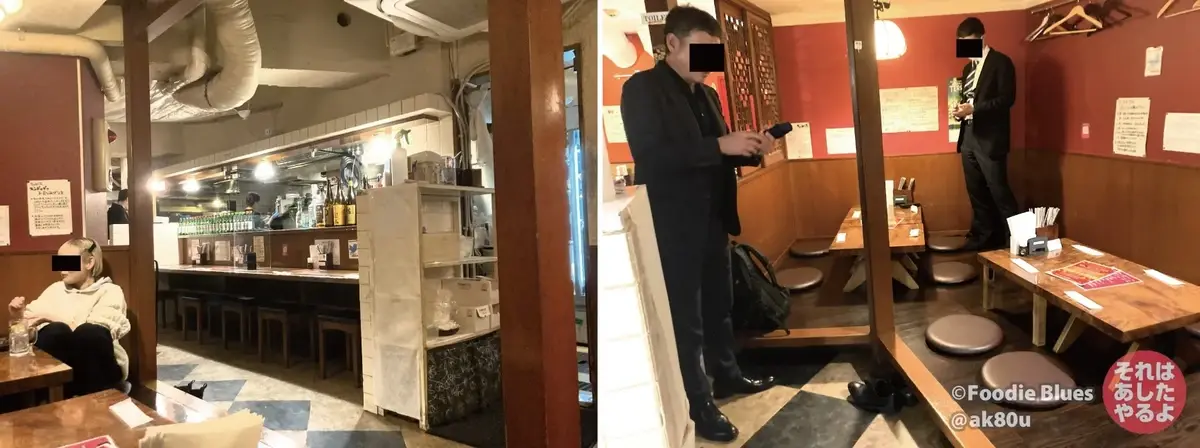 恵比寿「石鍋豆腐チゲ専門店 チャメ 恵比寿店」の内観