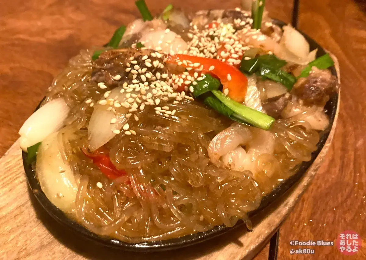 恵比寿「石鍋豆腐チゲ専門店 チャメ 恵比寿店」のチャプチェ