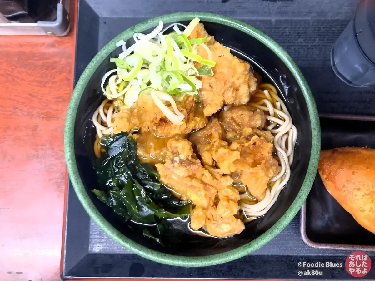 秋葉原の立ち食いそば屋「新田毎」のとり天そば