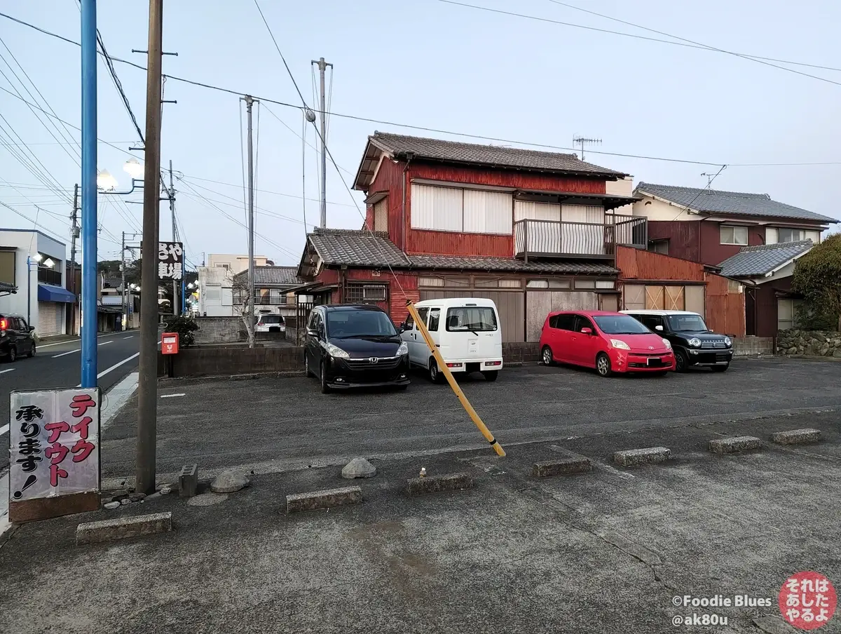 いすみ市・大東「かさや食堂」の駐車場