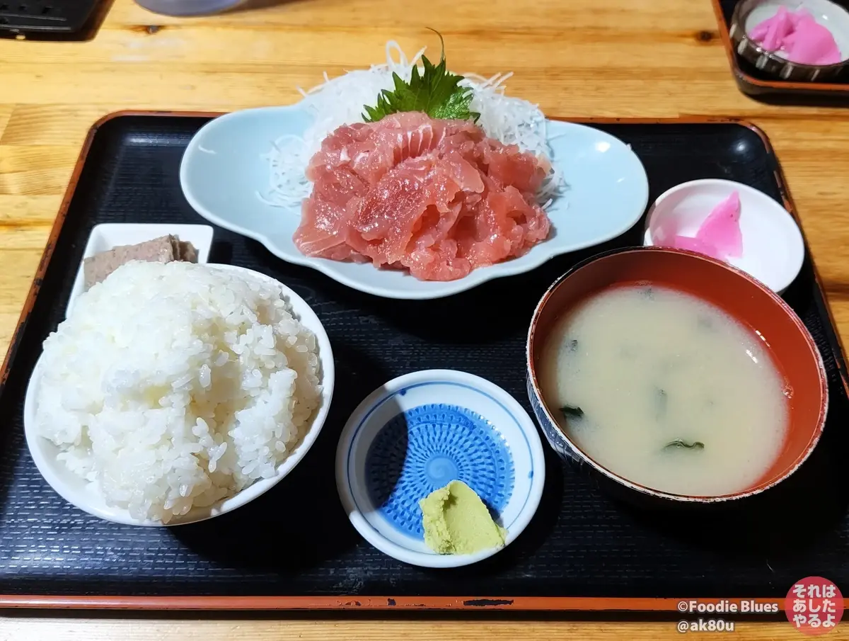 千葉県いすみ市・大東「かさや食堂」の「まぐろなかおち定食」