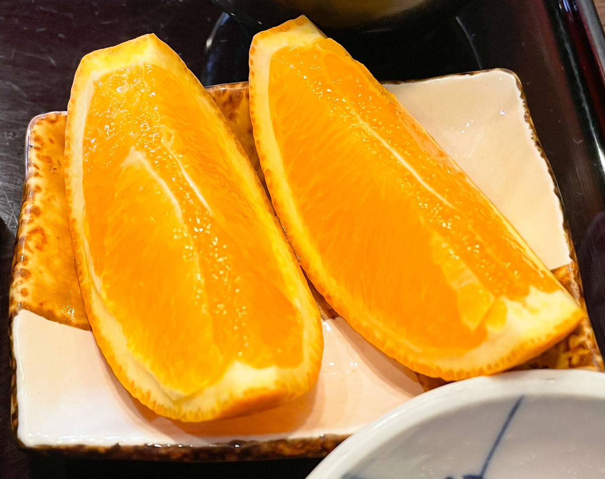 お口直しのオレンジが、思った以上にお口直せました