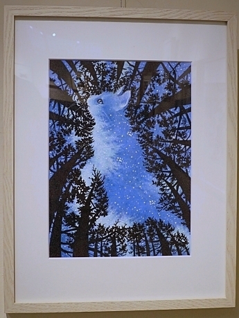にしざかひろみ絵本原画展「猫星夜 ある日の星空のおはなし