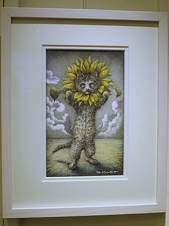 にしざかひろみ絵本原画展「猫星夜 ある日の星空のおはなし