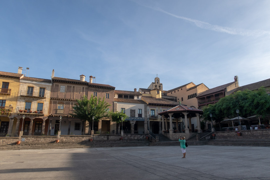 スペインの村落風景 Panorama view of the city of Cáceres, Spain with the