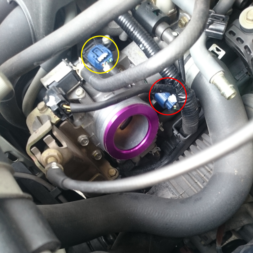 RF3-7系ステップワゴンのスロコンセンサー取付位置 - 裏シエクル～外に