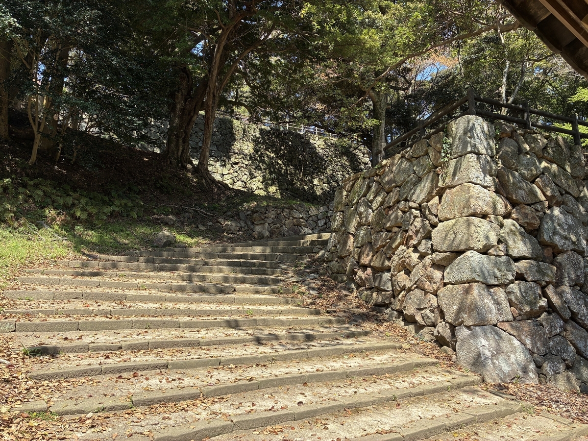浜田城跡 石段