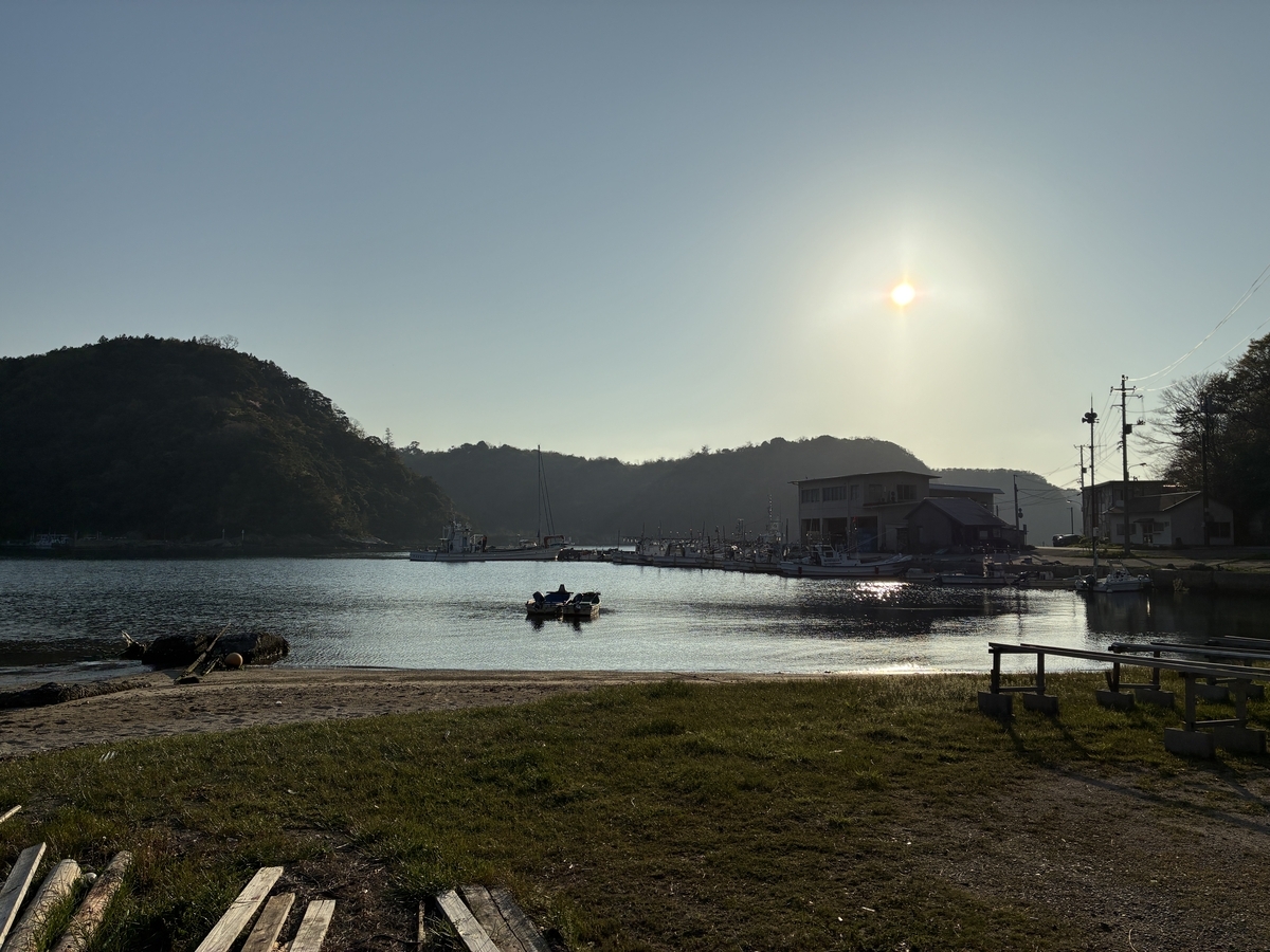 温泉津港 夕景