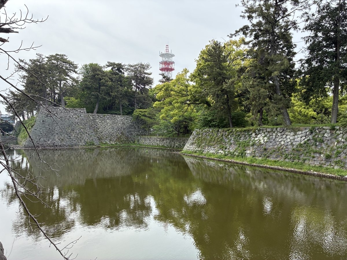 内堀から西之丸、土橋、戌亥櫓跡