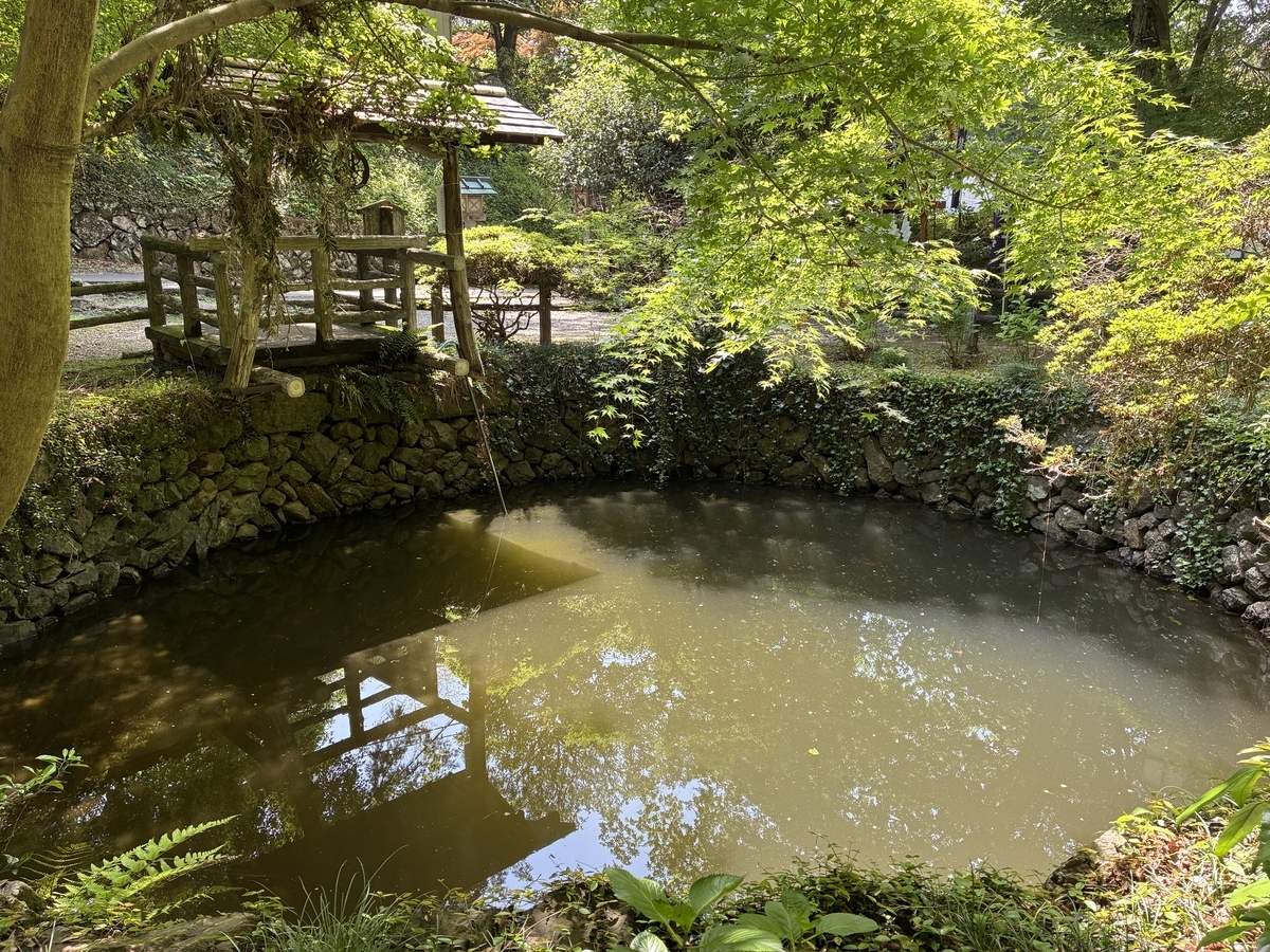 唐沢山城 大炊の井。水がこんこんと湧き出た井戸は、今日も枯れたことがない。