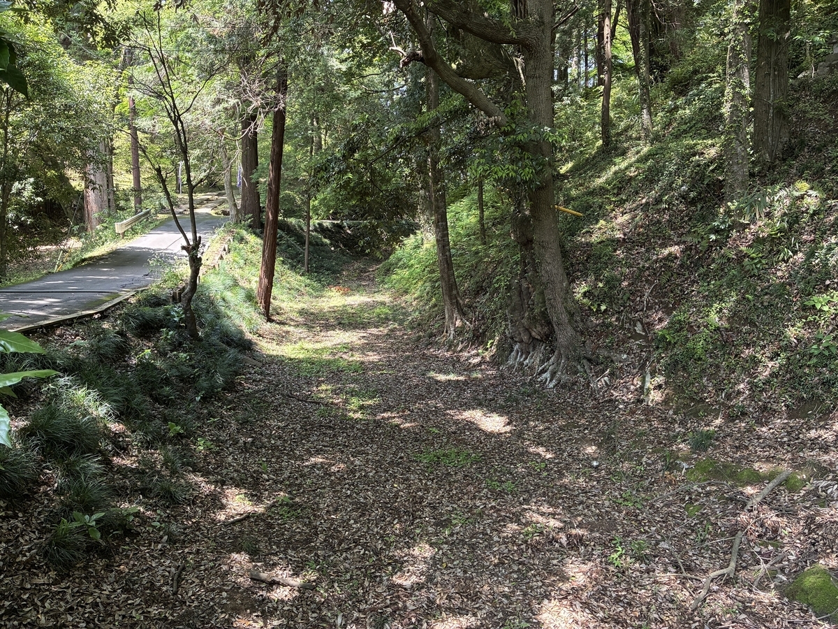 唐沢山城 神橋が架かる四つ目堀