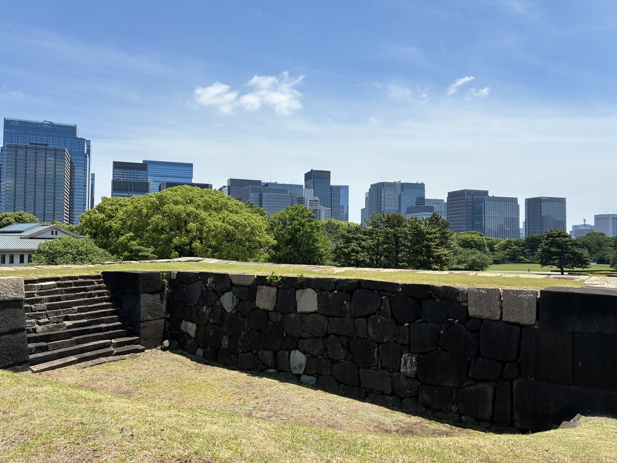 江戸城跡・天守台。地下構造があったのかは不明。