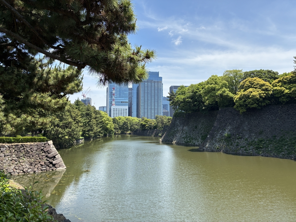 江戸城跡・竹橋から平川濠を眺める。