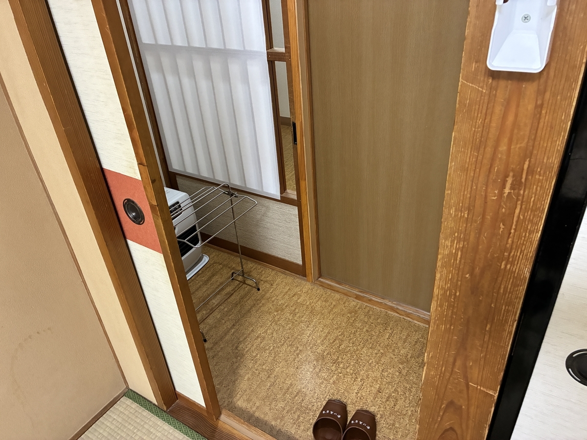 鳴子温泉 東多賀の湯の部屋の踏込