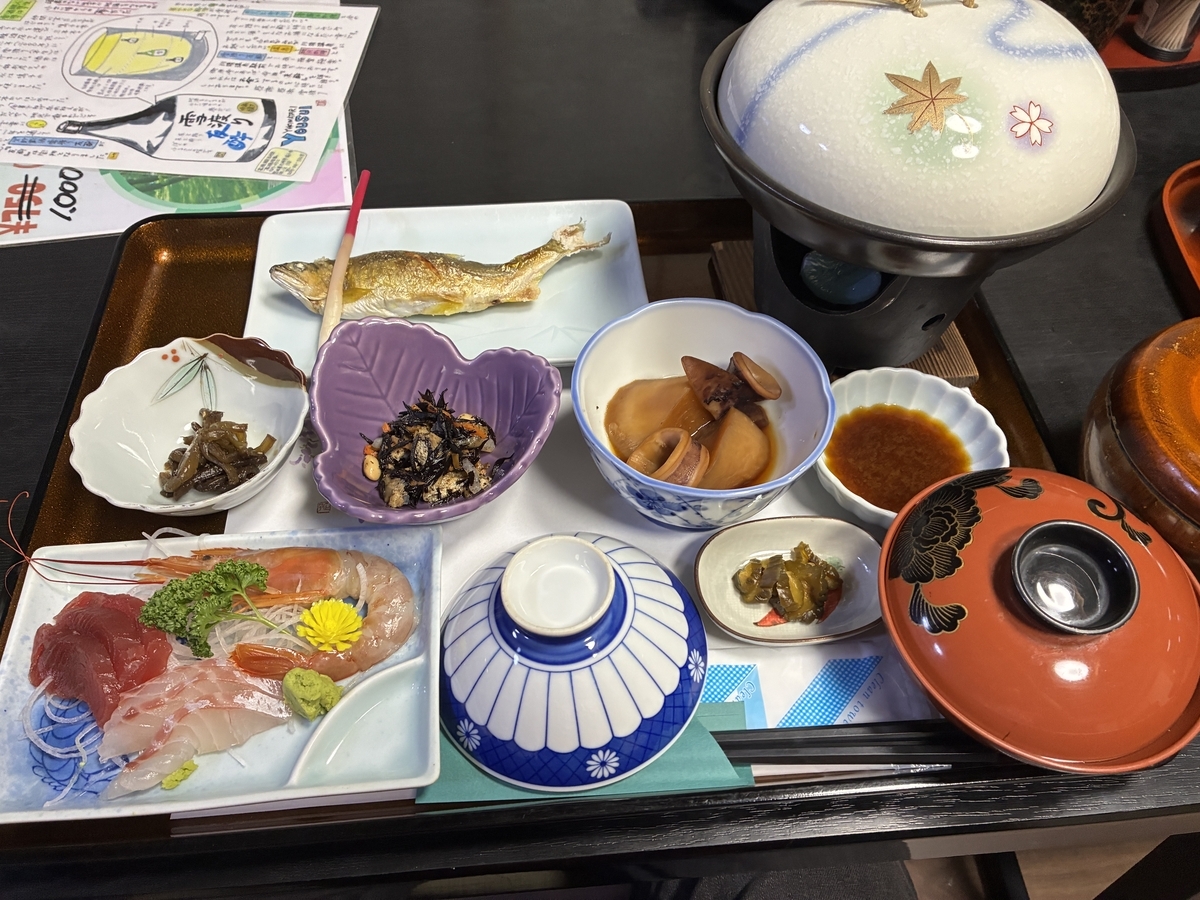 東多賀の湯 夕ご飯。多すぎず少なすぎず