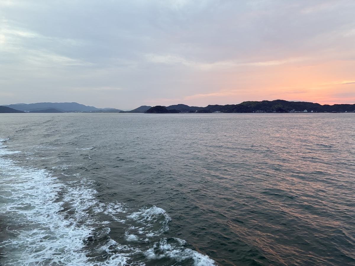 伊勢湾フェリー 夕日