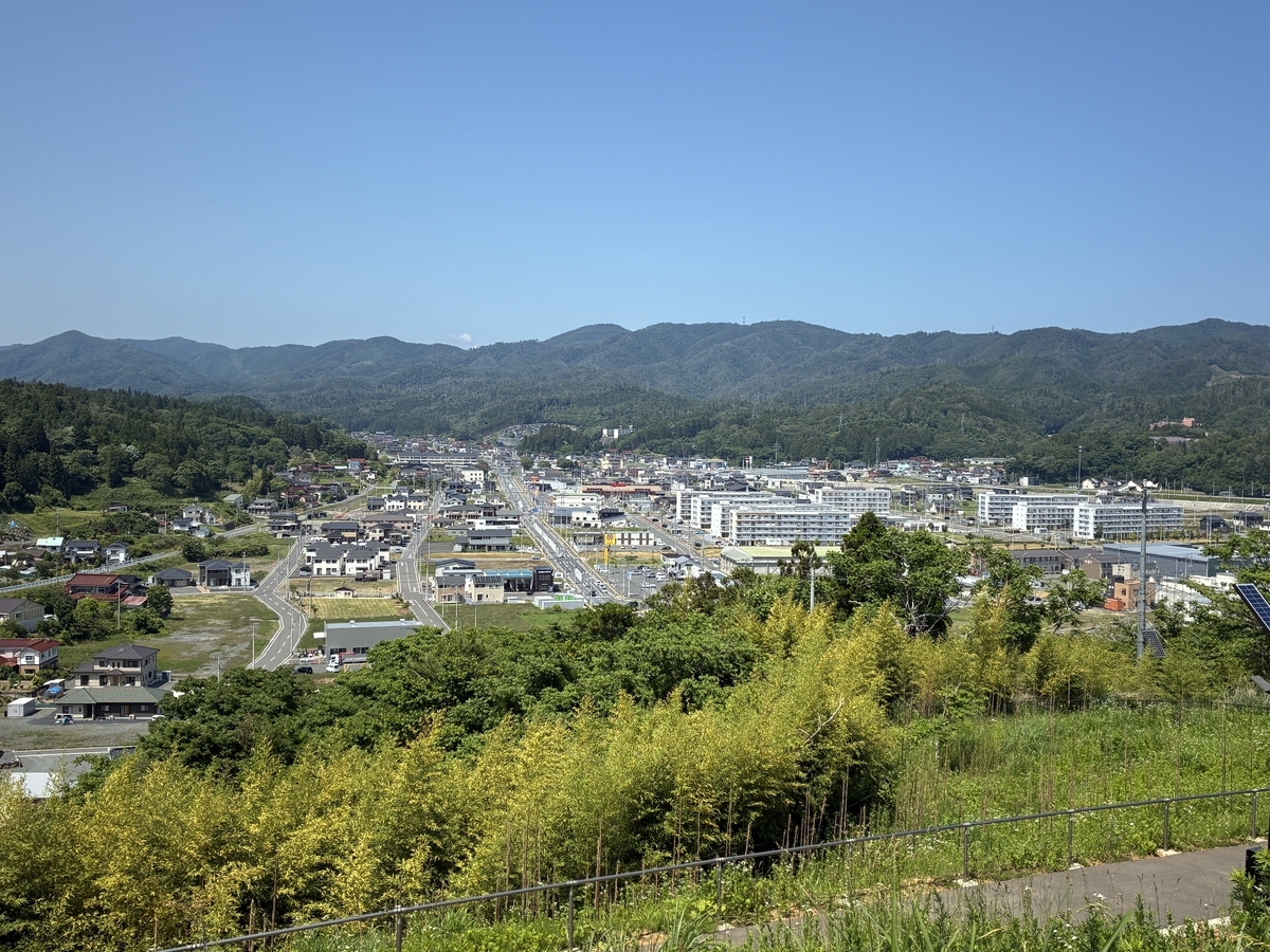 気仙沼市復興祈念公園 市街地の眺め