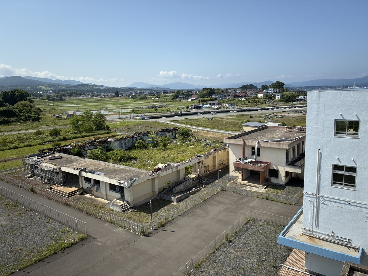 気仙沼市東日本大震災遺構・伝承館 (旧気仙沼向洋高校)  屋上からの眺め