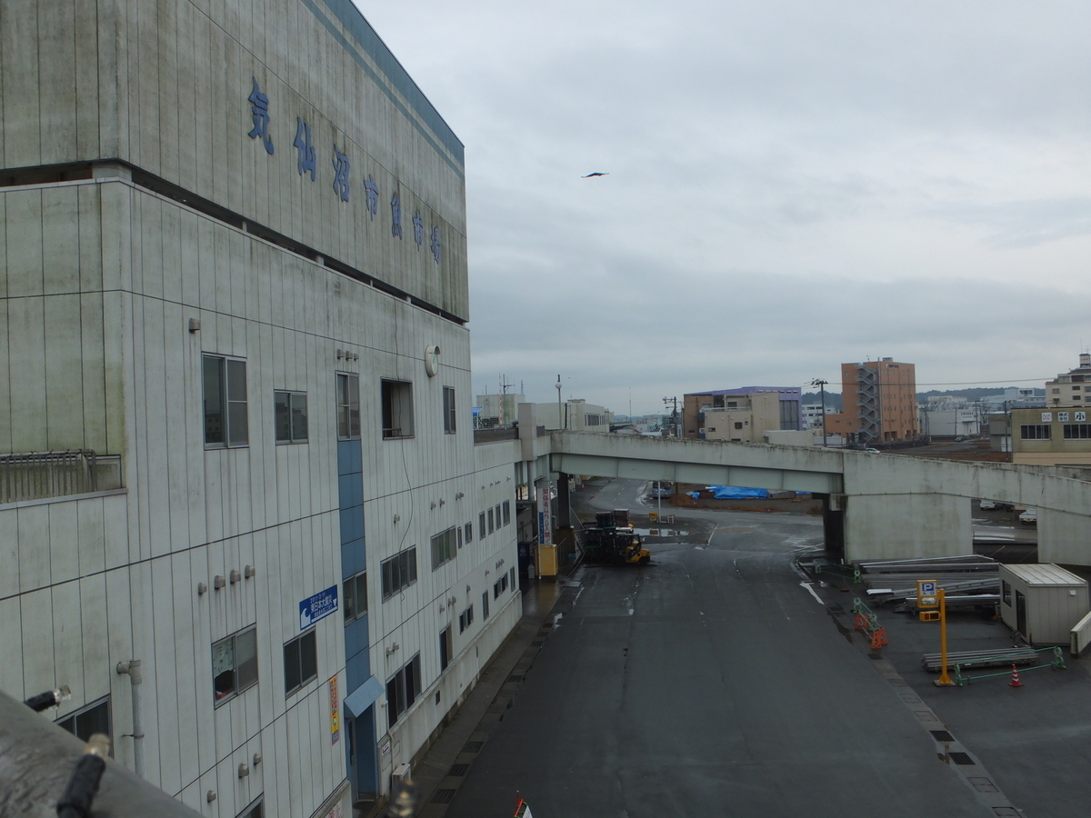 海の市から眺めた気仙沼魚市場