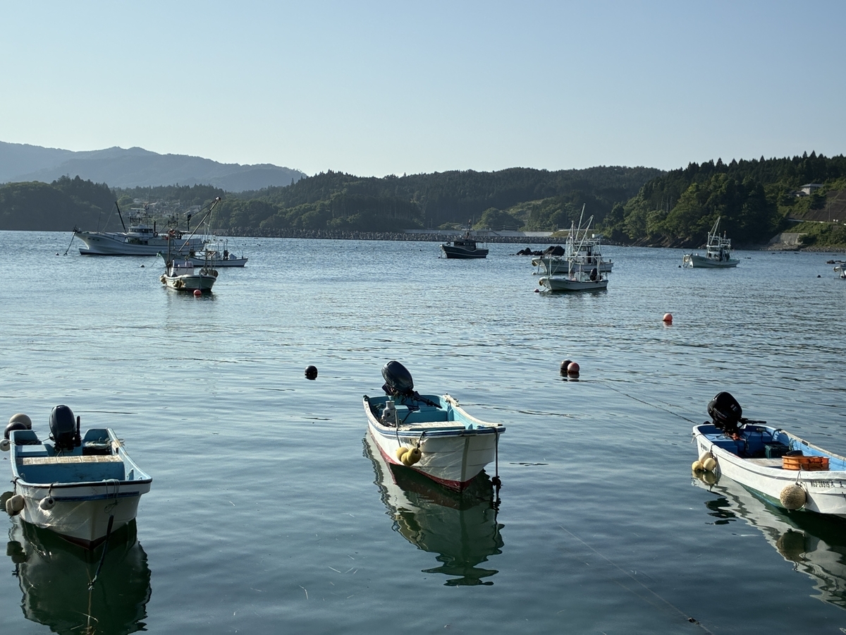 歌津館崎・館浜漁港。のどかな漁港。
