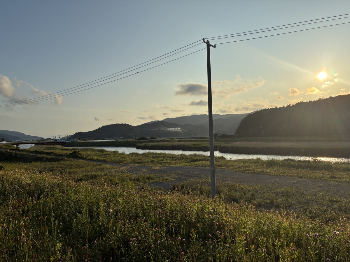 石巻市 国道398号 北上川に沿って走る。