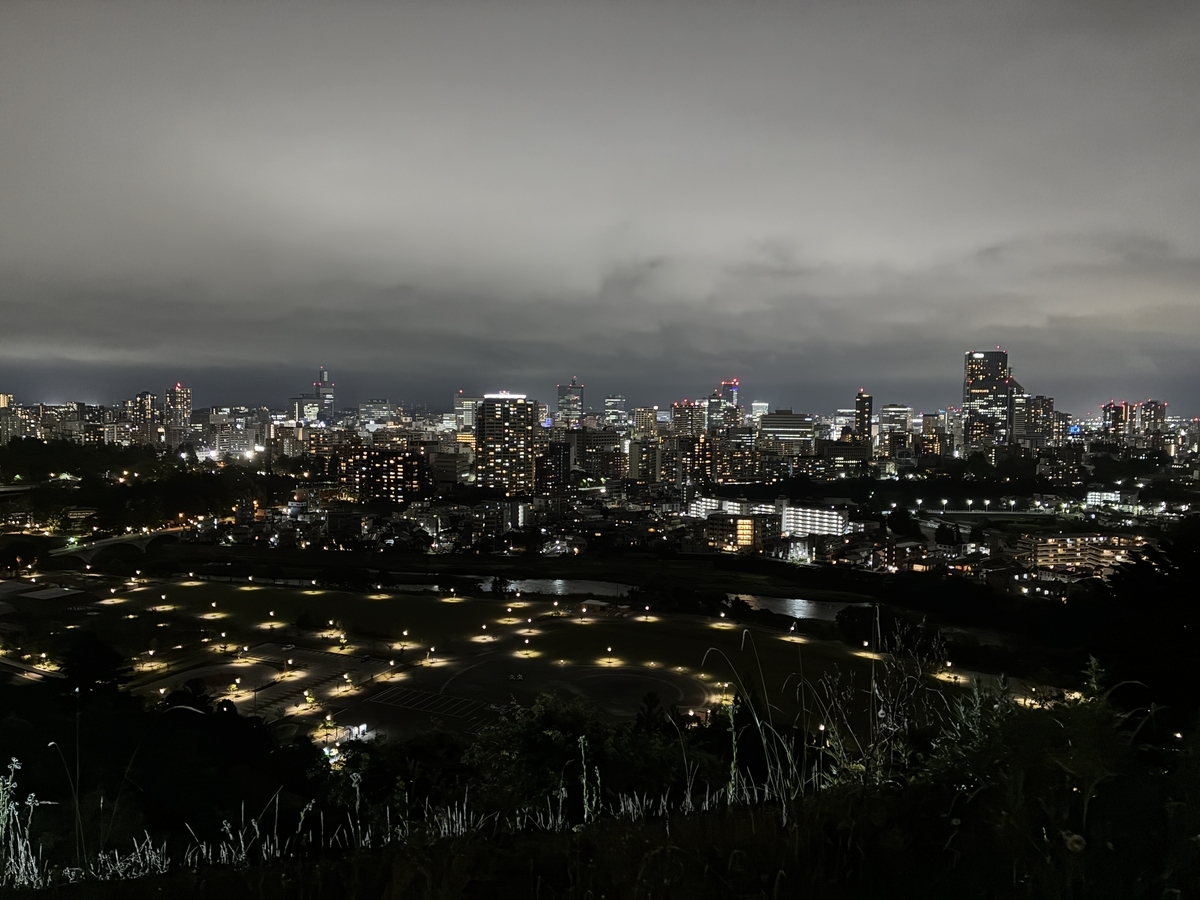 仙台青葉城 本丸跡から仙台市街の眺望