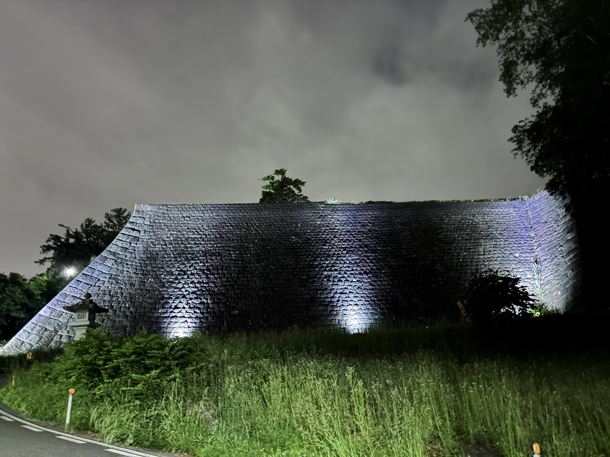 仙台青葉城 本丸北壁石垣 ライトアップ