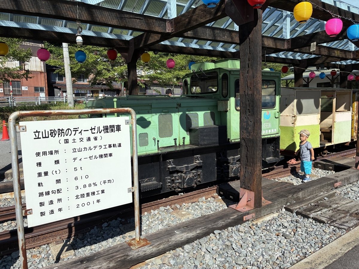 神岡 ガッタンゴー 立山砂防のディーゼル機関車 展示