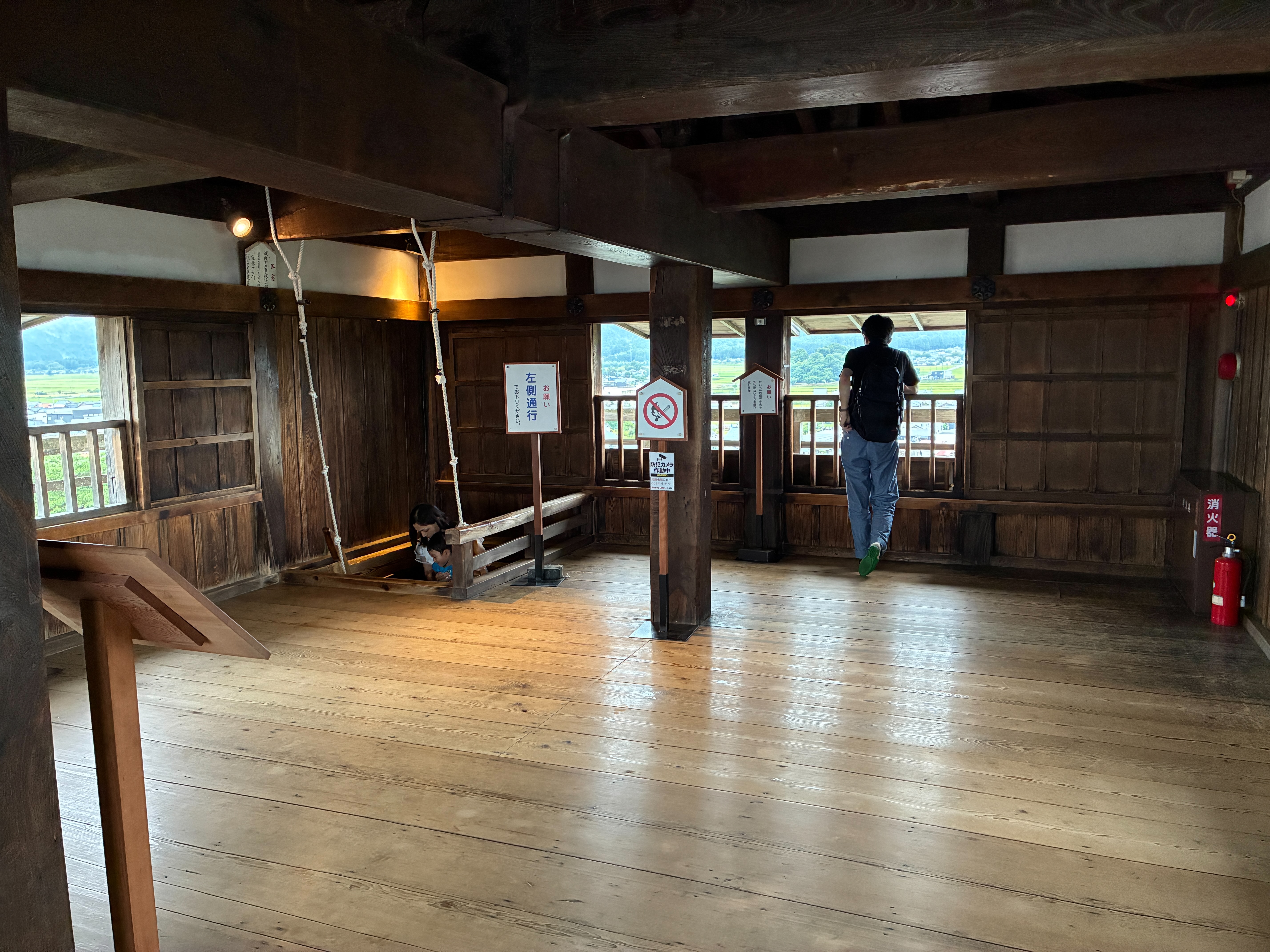 丸岡城天守 最上階の様子