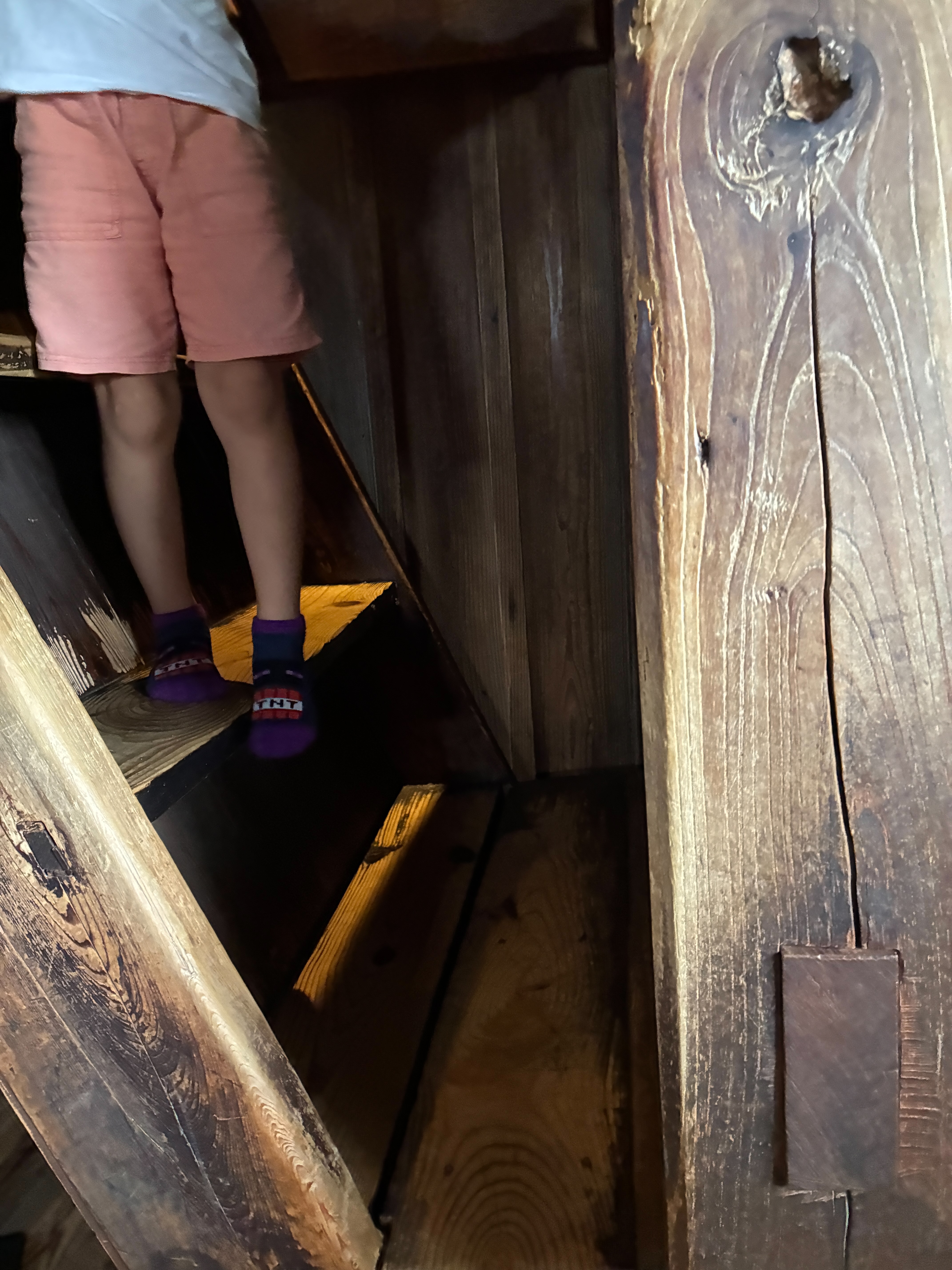 丸岡城天守 急こう配の階段