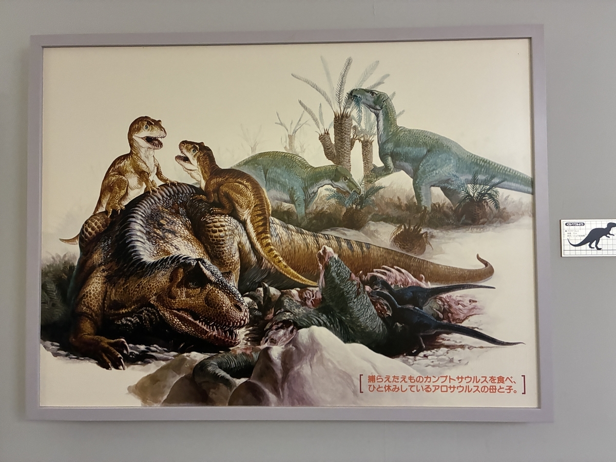 白山恐竜パーク白峰 アロサウルスの絵