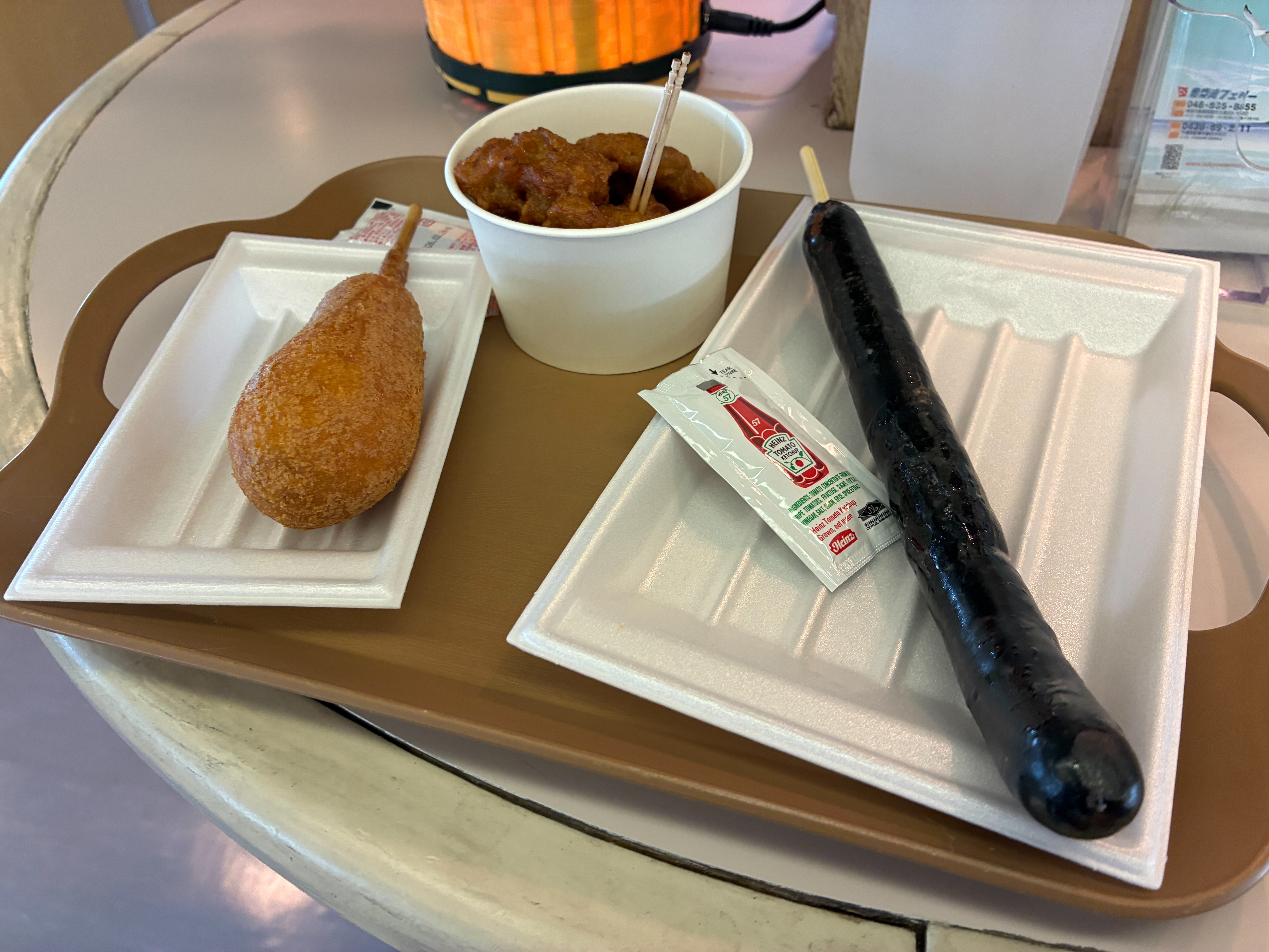 東京湾フェリー 黒船フランク アメリカンドッグ 唐揚げ