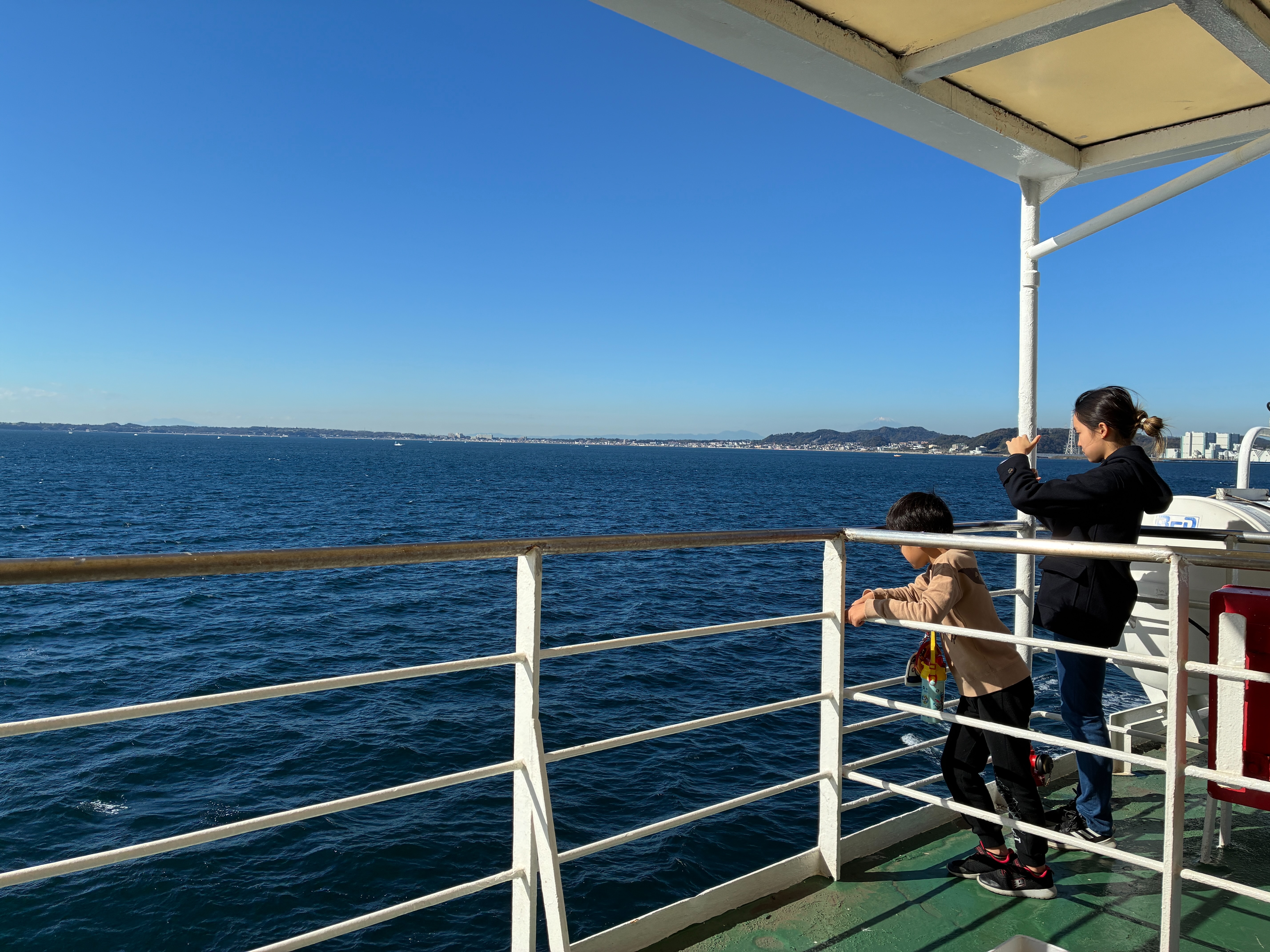 東京湾フェリー 甲板からの眺め