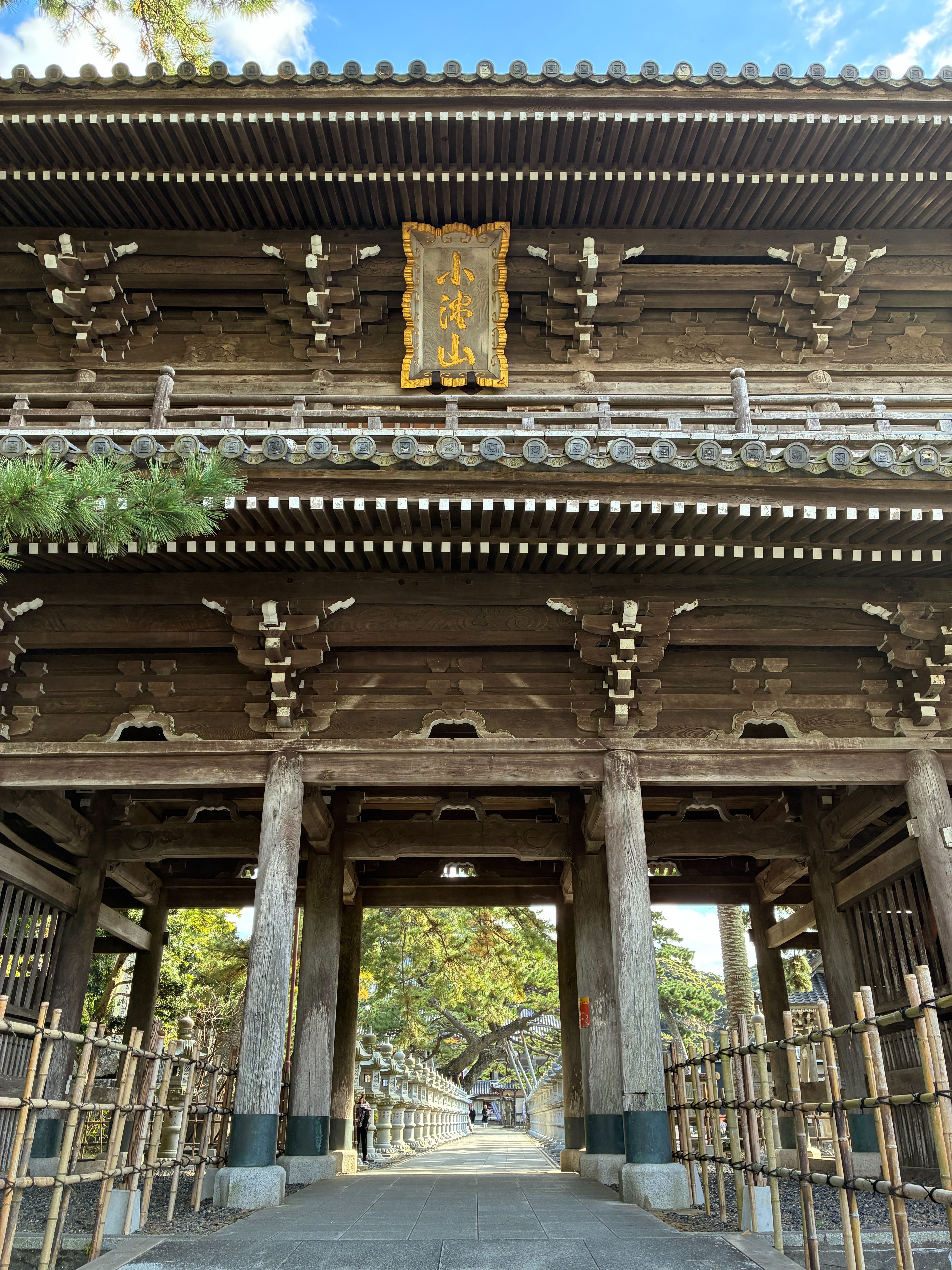 誕生寺 参道 仁王門