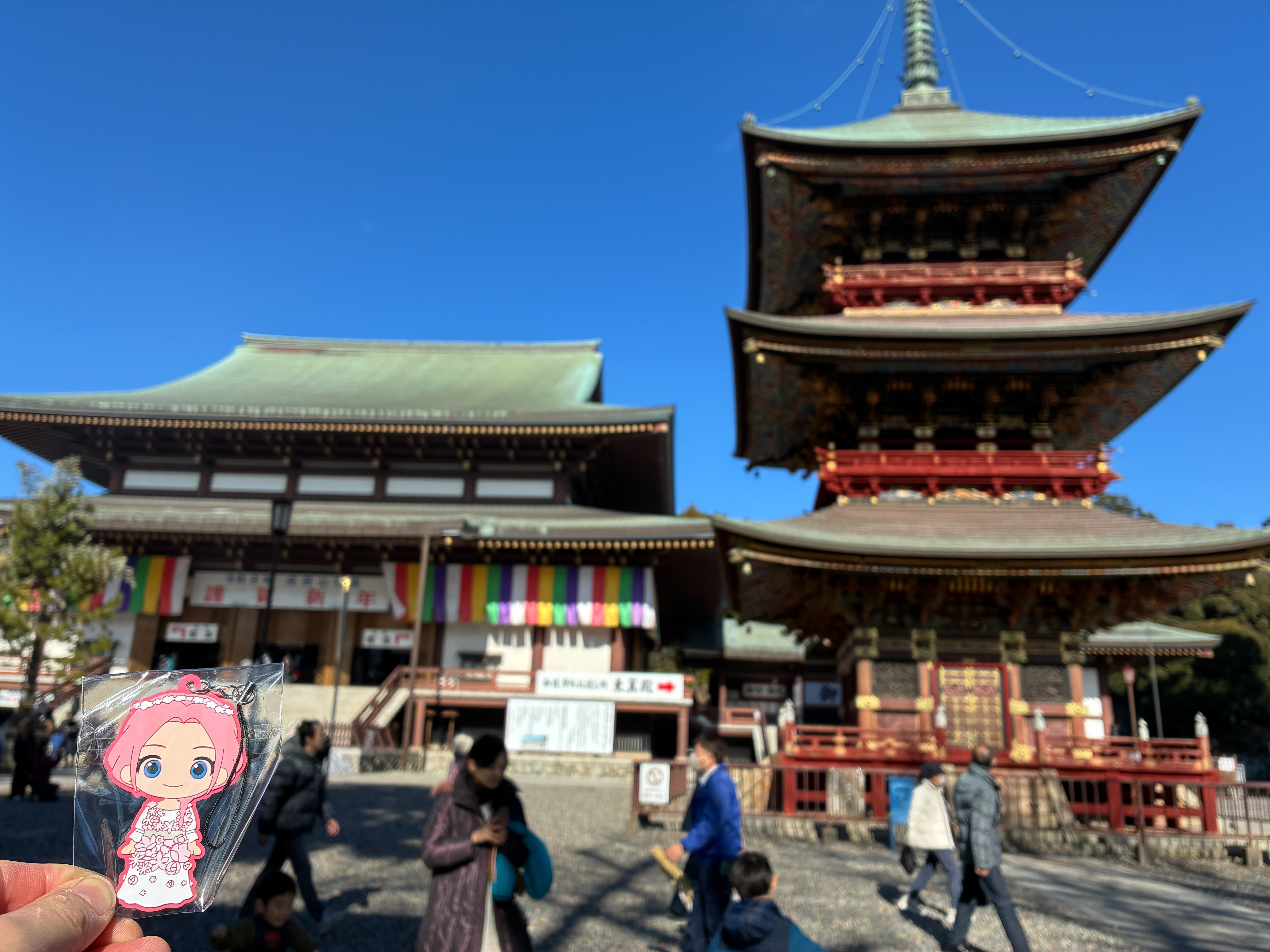 成田山新勝寺 スカーレットと一緒