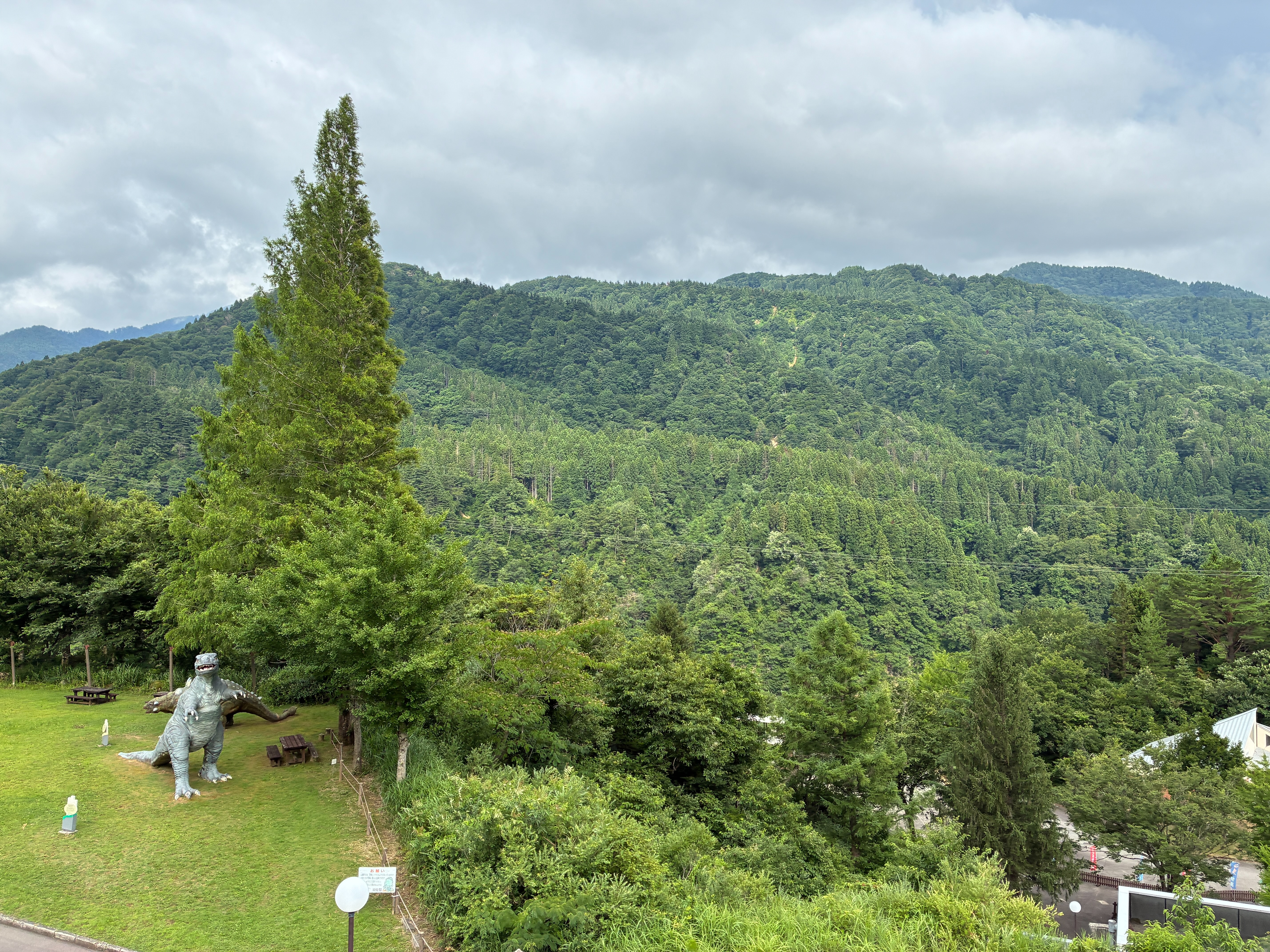 白山恐竜パーク白峰 展望台からの眺め