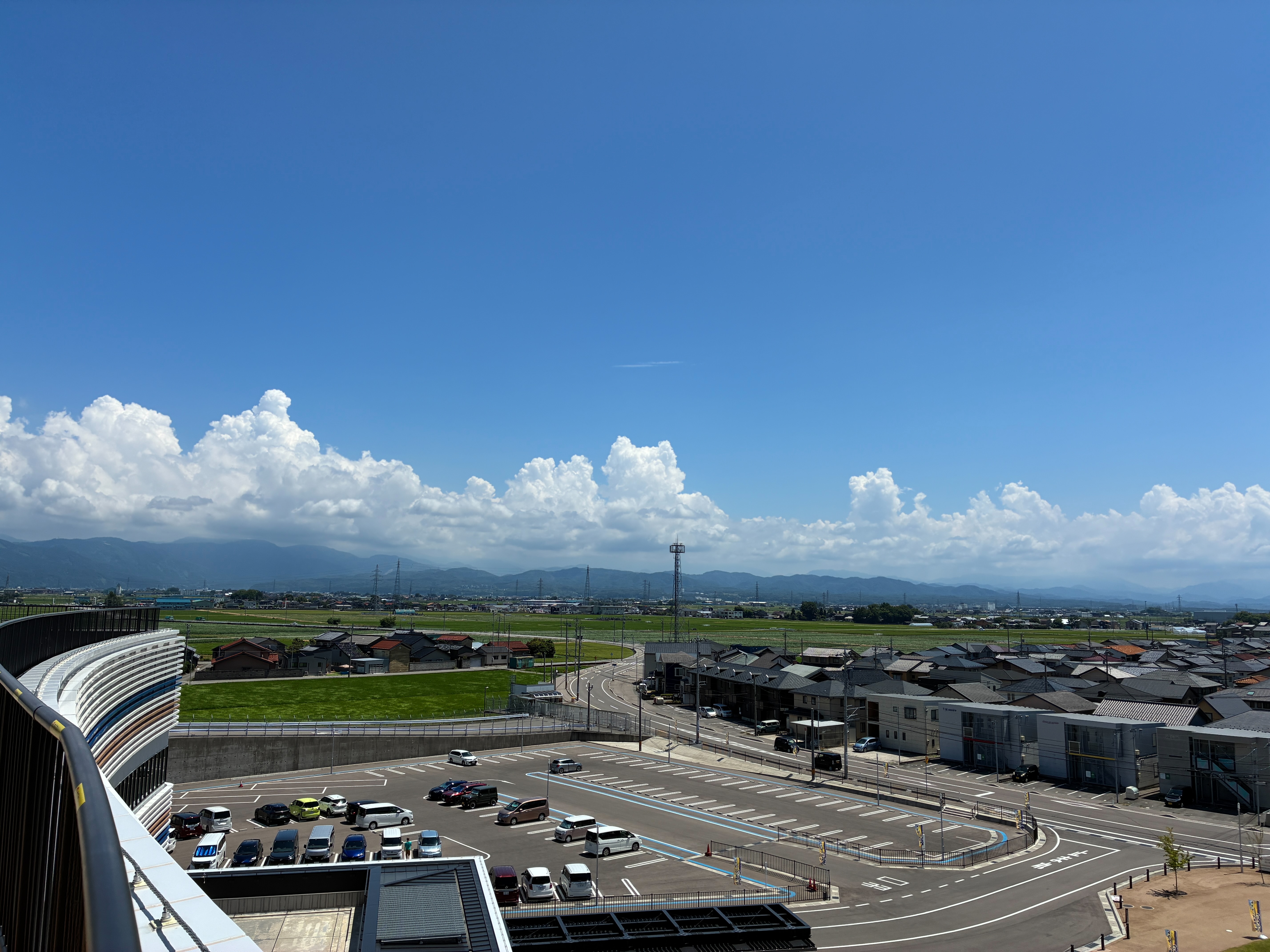 トレインパーク白山 屋上展望デッキからの眺め