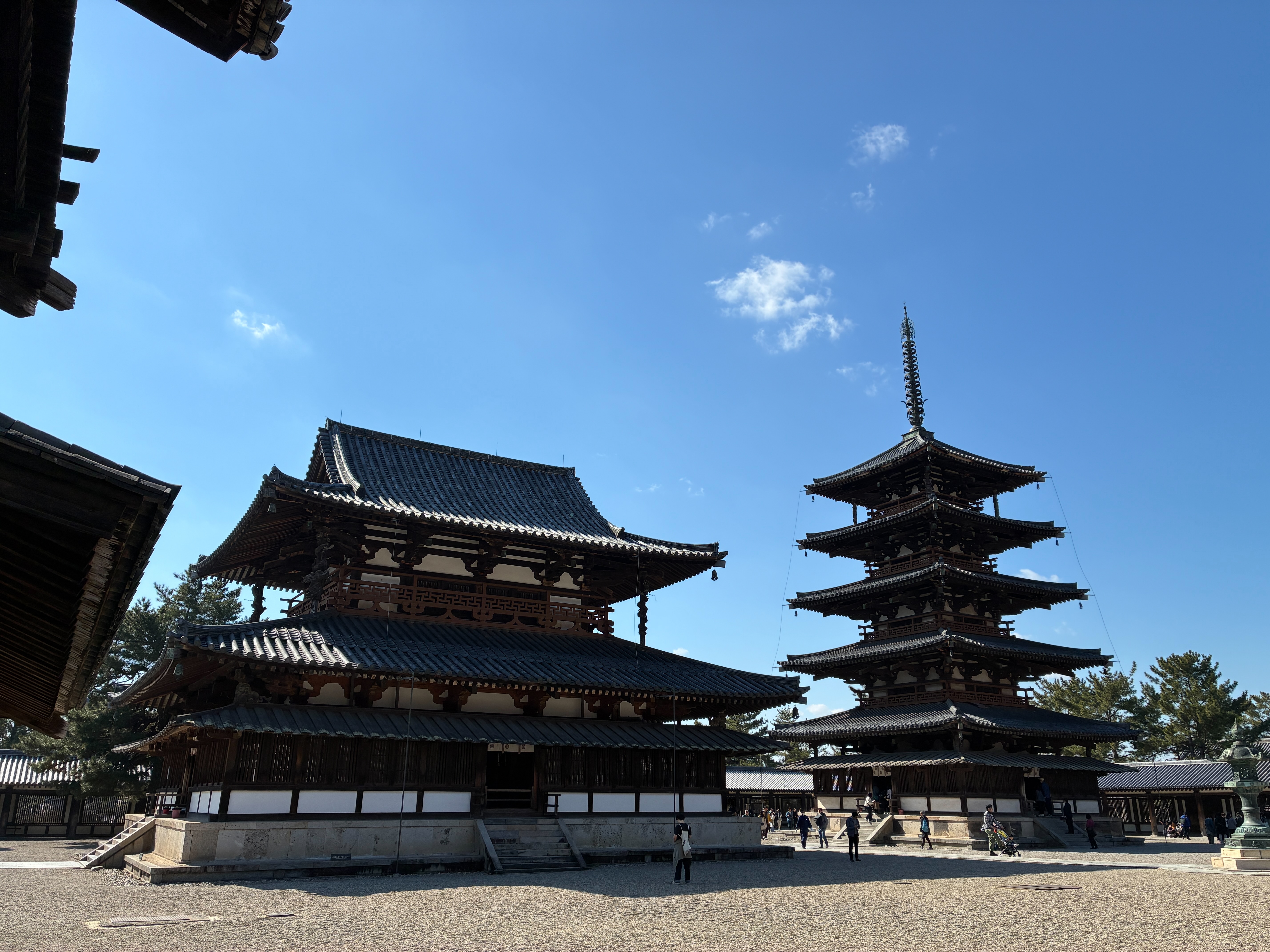 法隆寺 西院伽藍 美しい風景