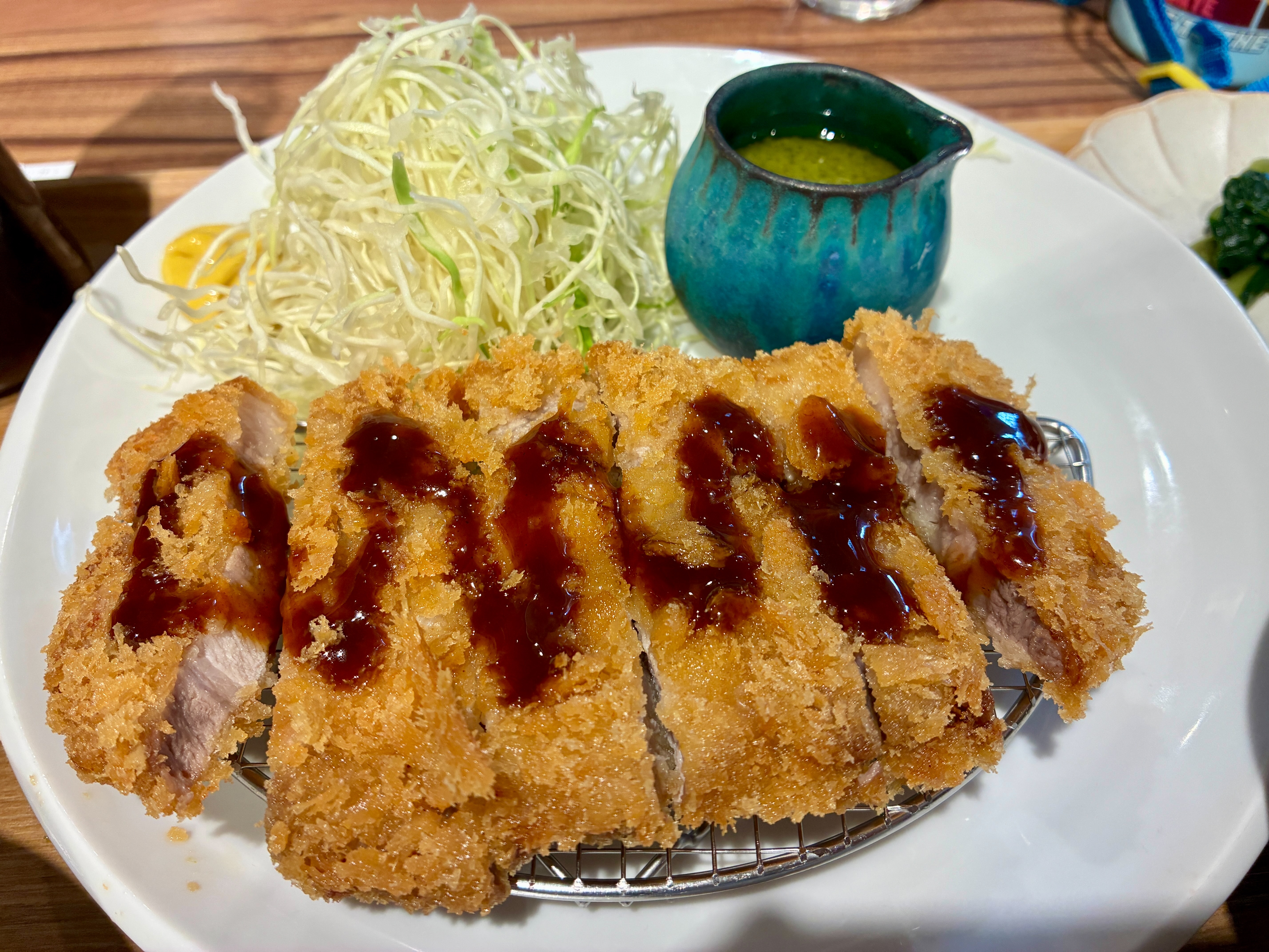 道の駅 八千穂高原 BISTRO 8 とんかつ定食 ソース