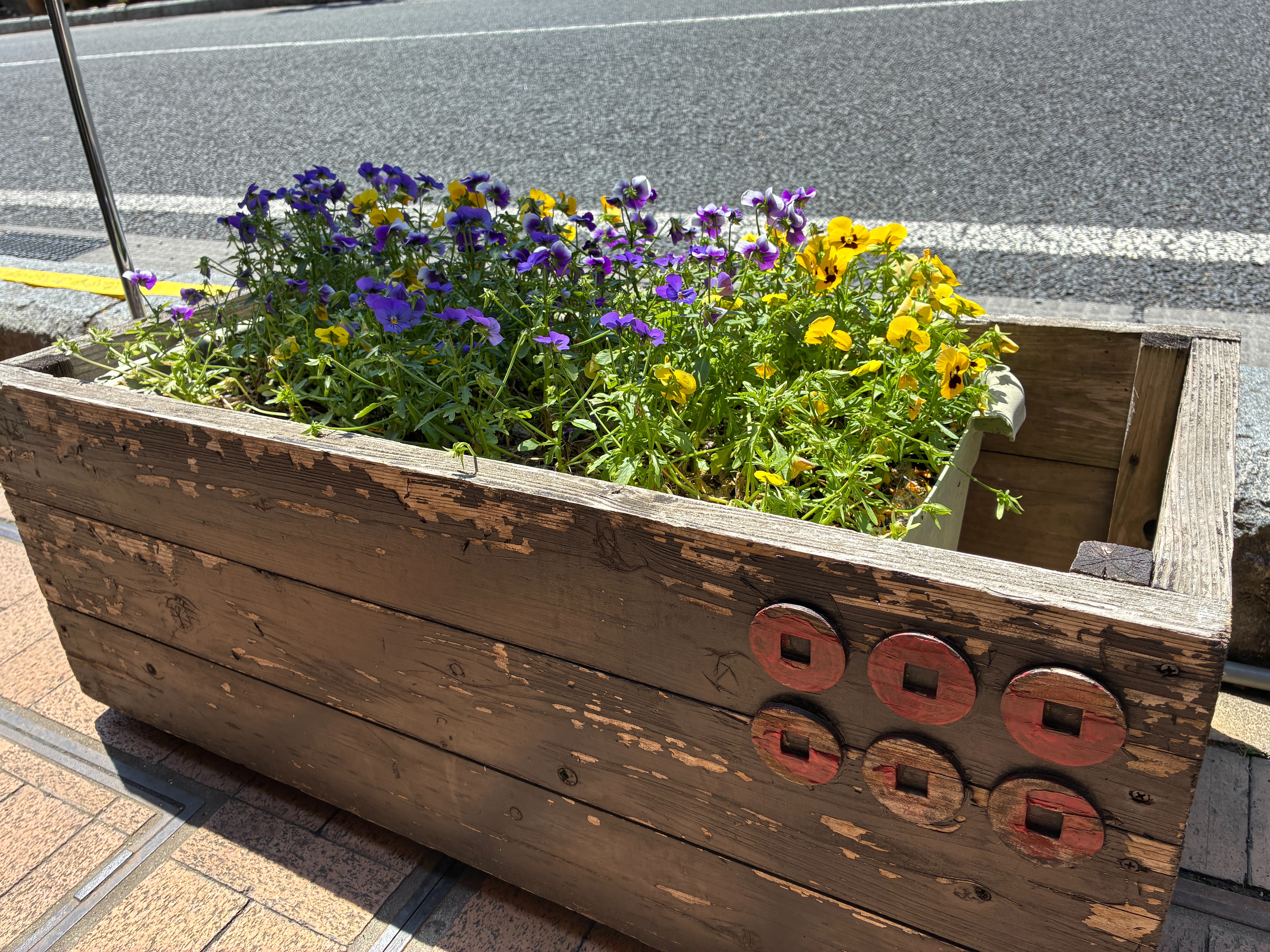 上田城下町 六文銭の花壇