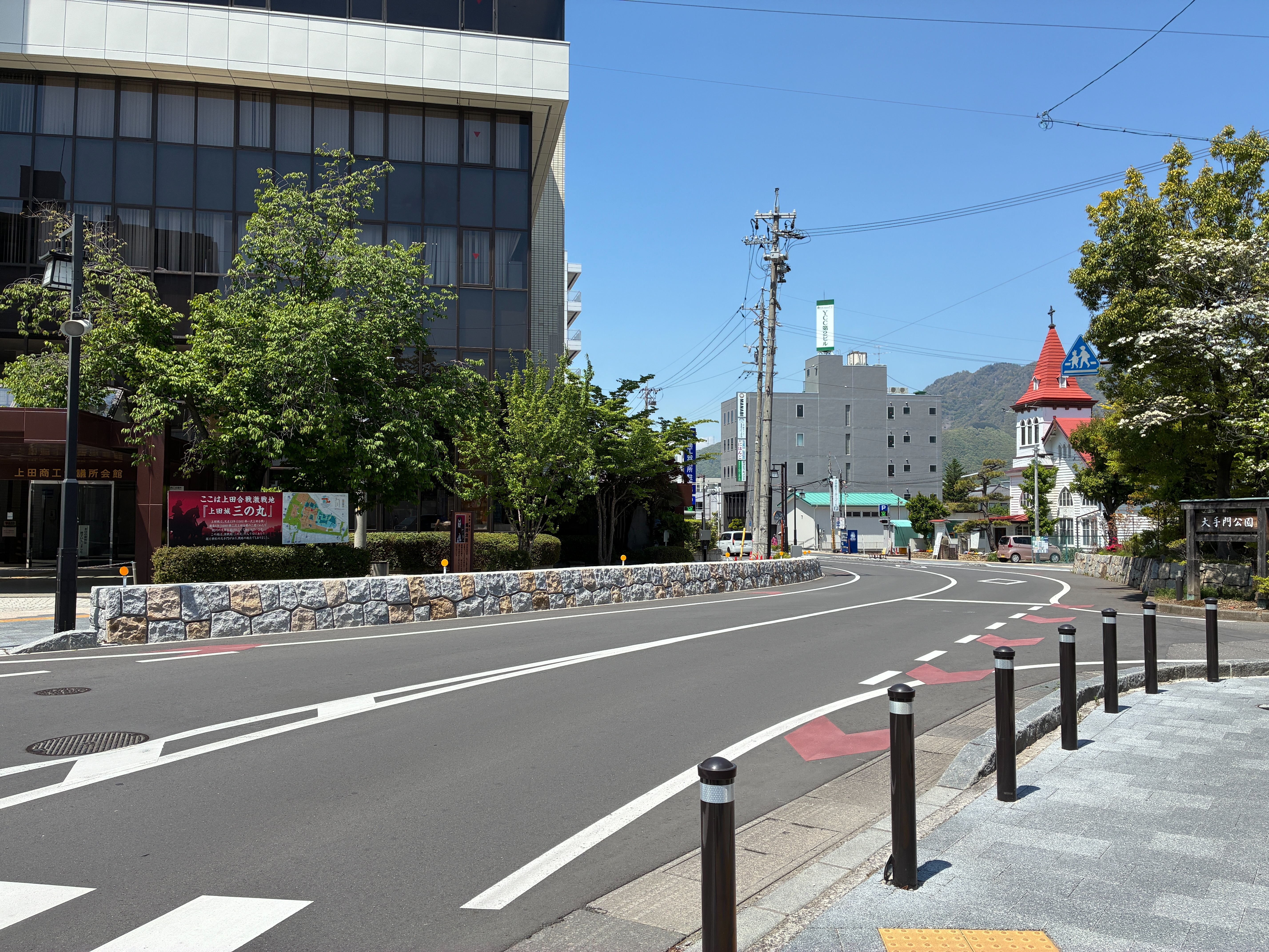 上田城下町 大手門跡 鍵の手