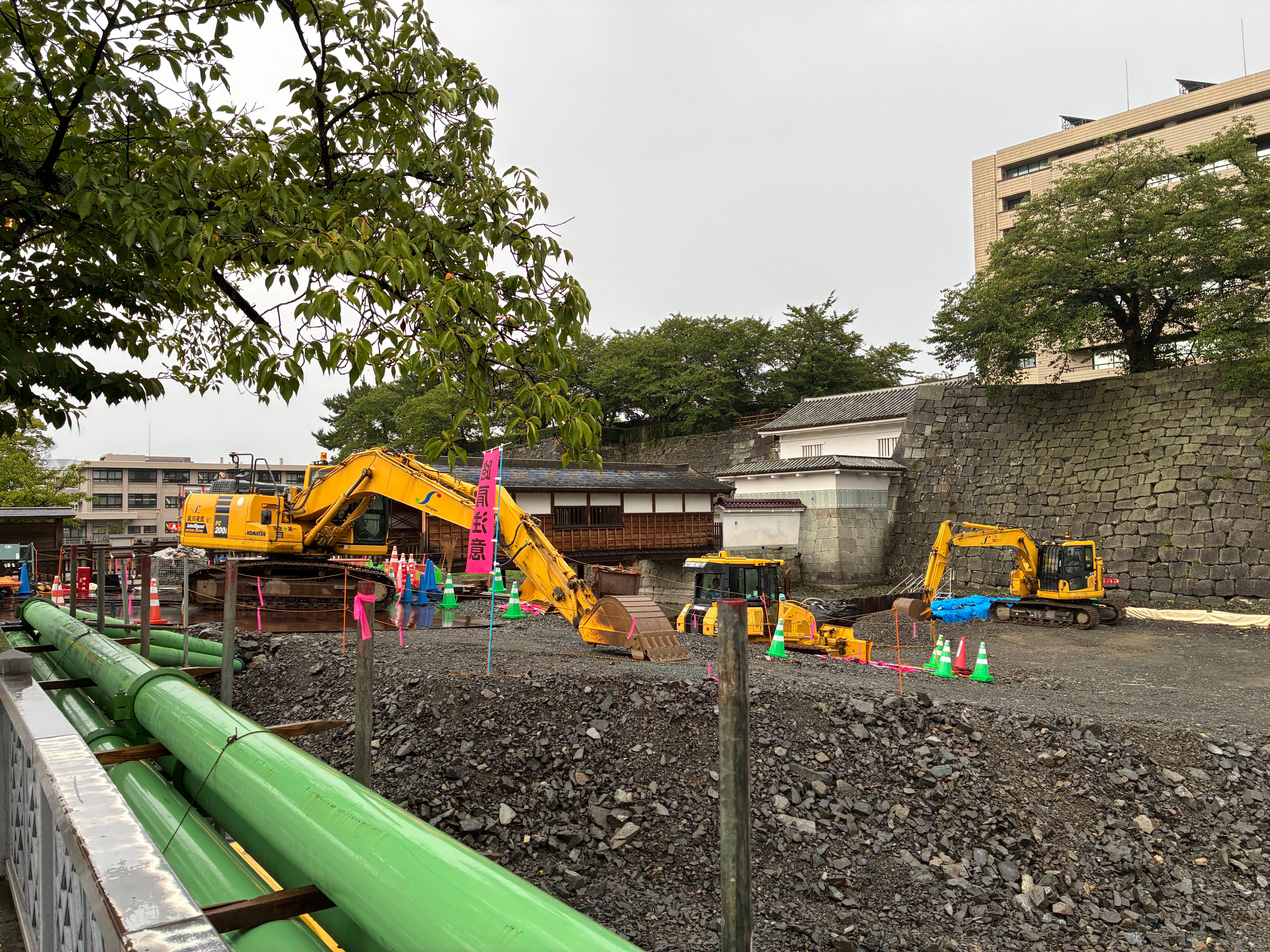 福井城跡 坤櫓方面から御廊下橋・山里口御門