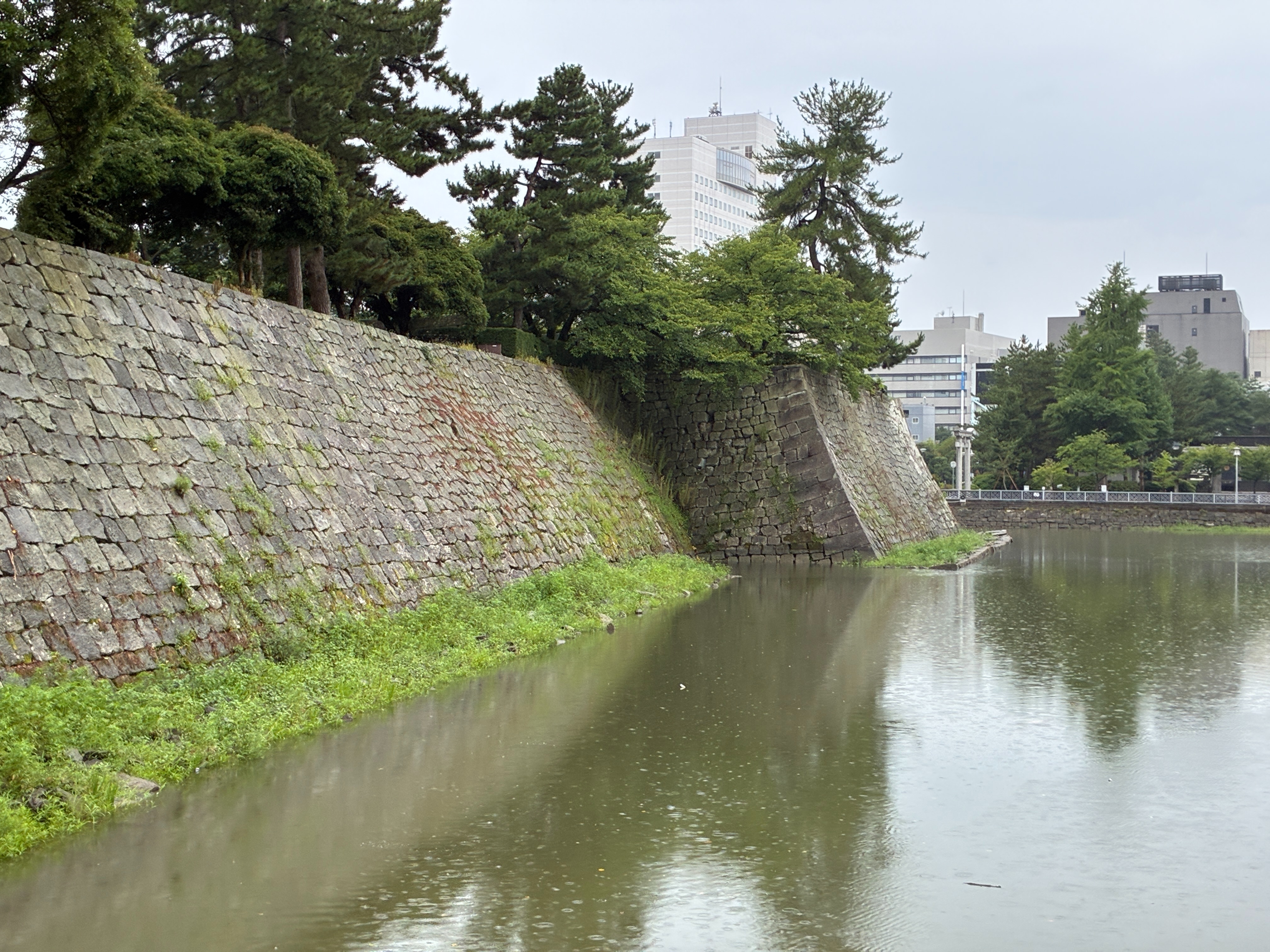 福井城跡 土橋から天守方面