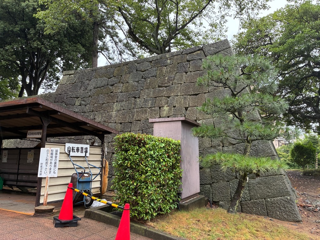 福井城本丸跡 北不明門西側石垣