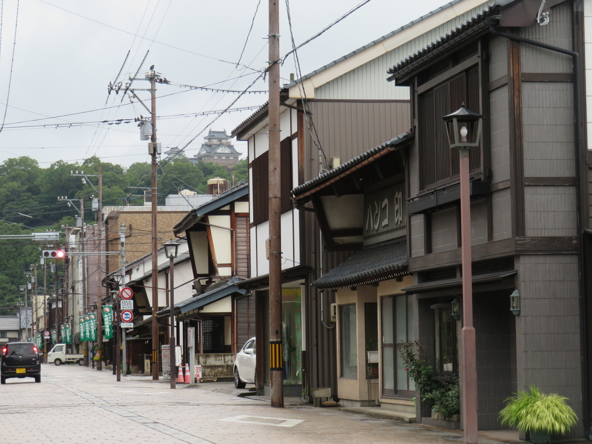 越前大野城下町 七間朝市通りから大野城