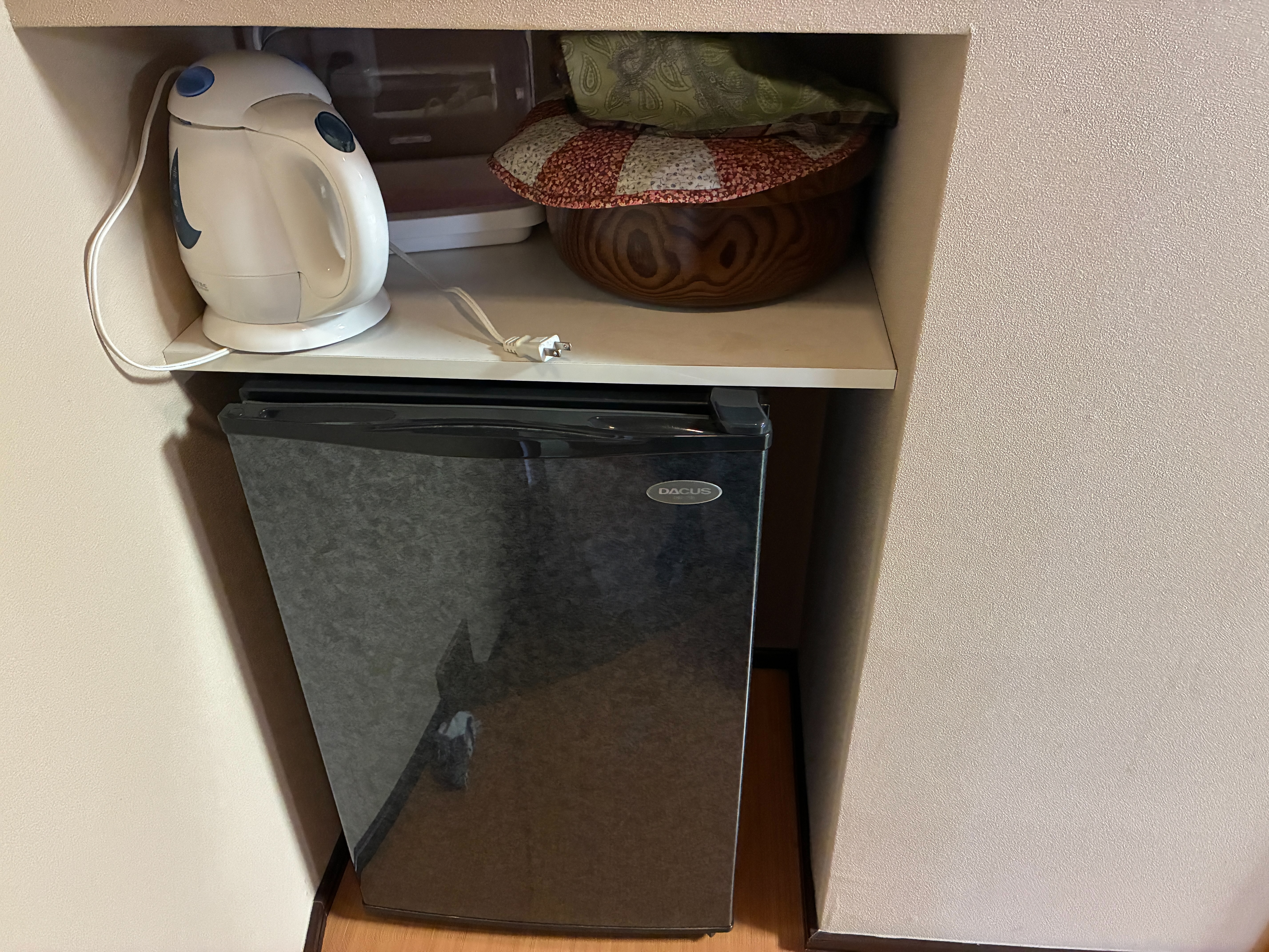 越前大野 弥生旅館 冷蔵庫 お茶セット