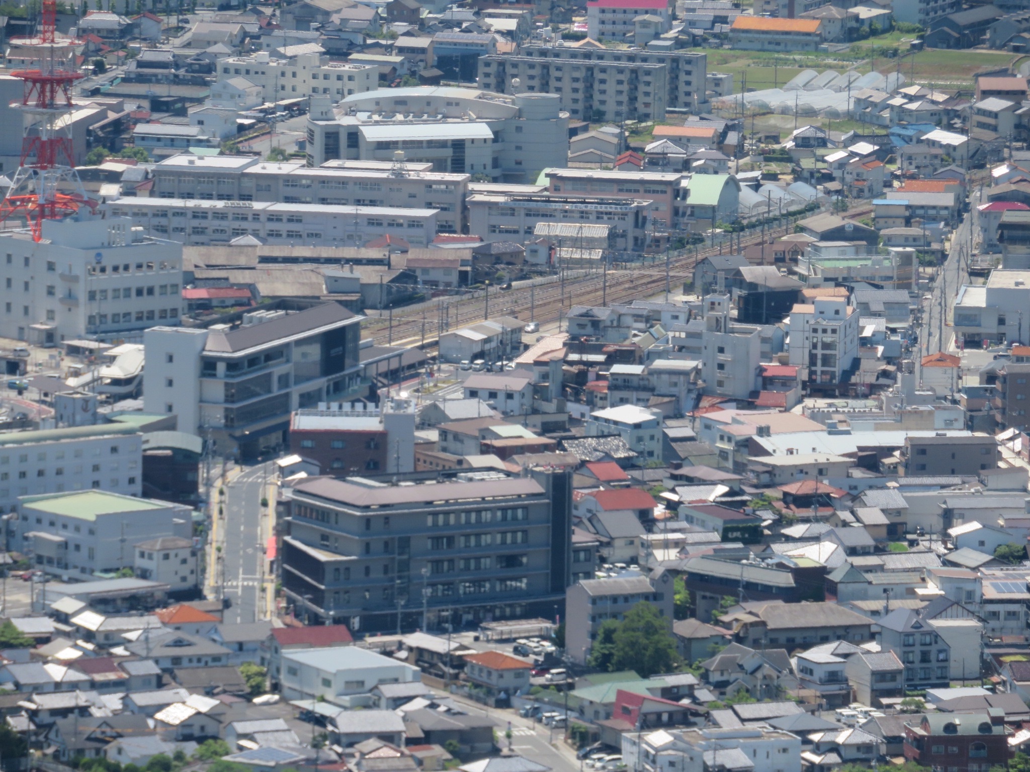 備中松山城 登城道から城下の眺め