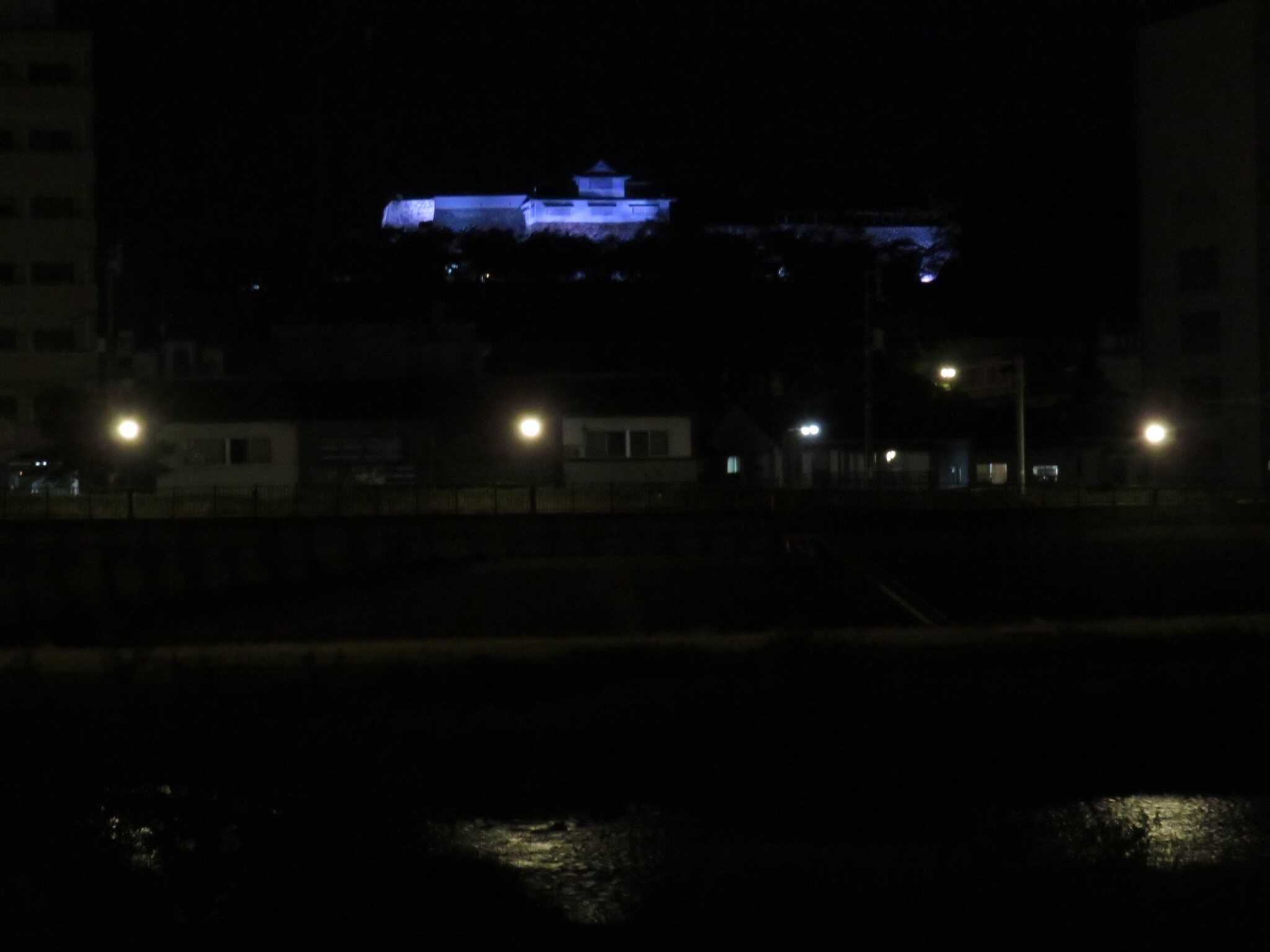 津山 夜めぐり 吉井川越しに津山城