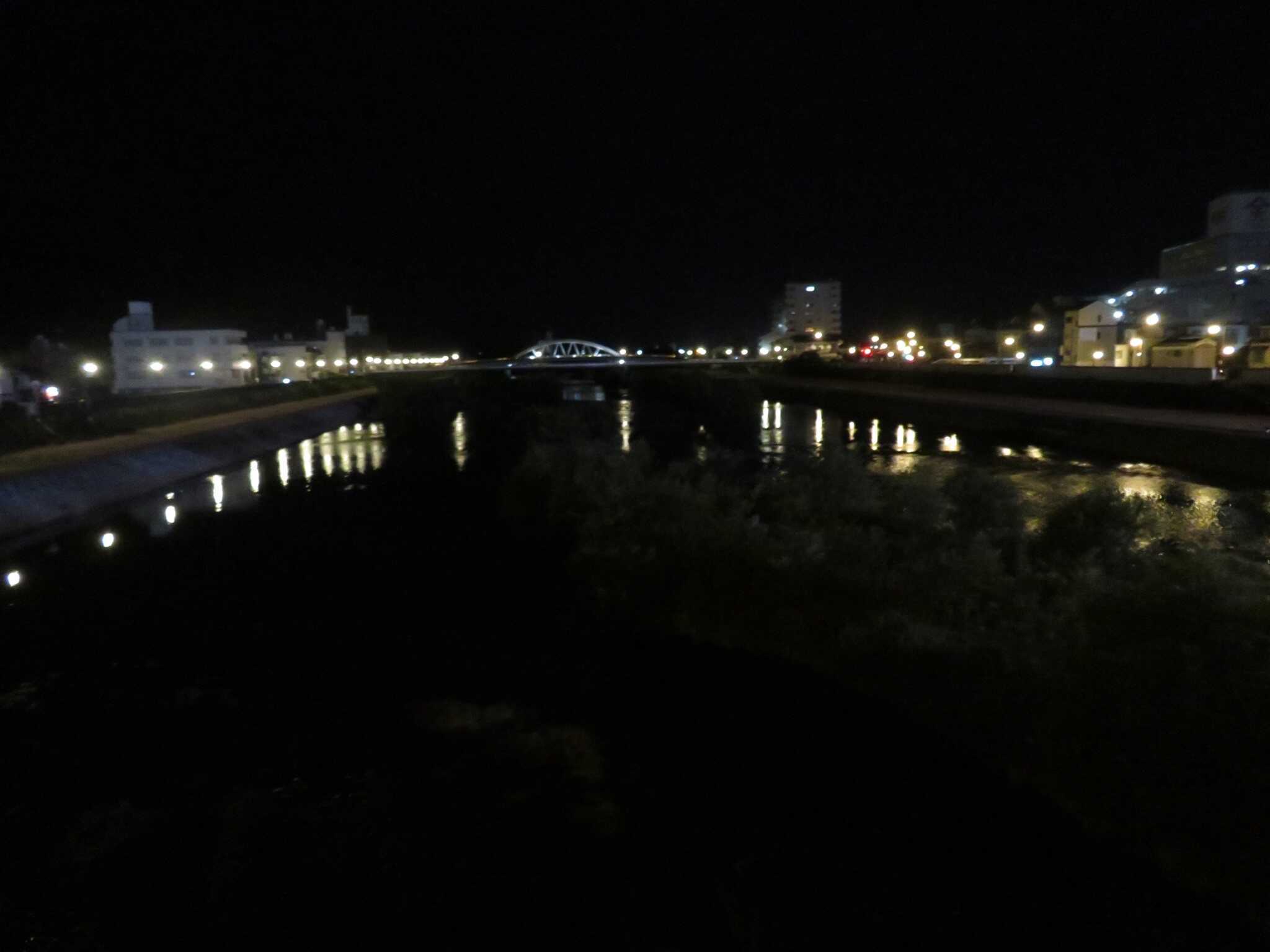 津山 夜めぐり 今津屋橋から吉井川