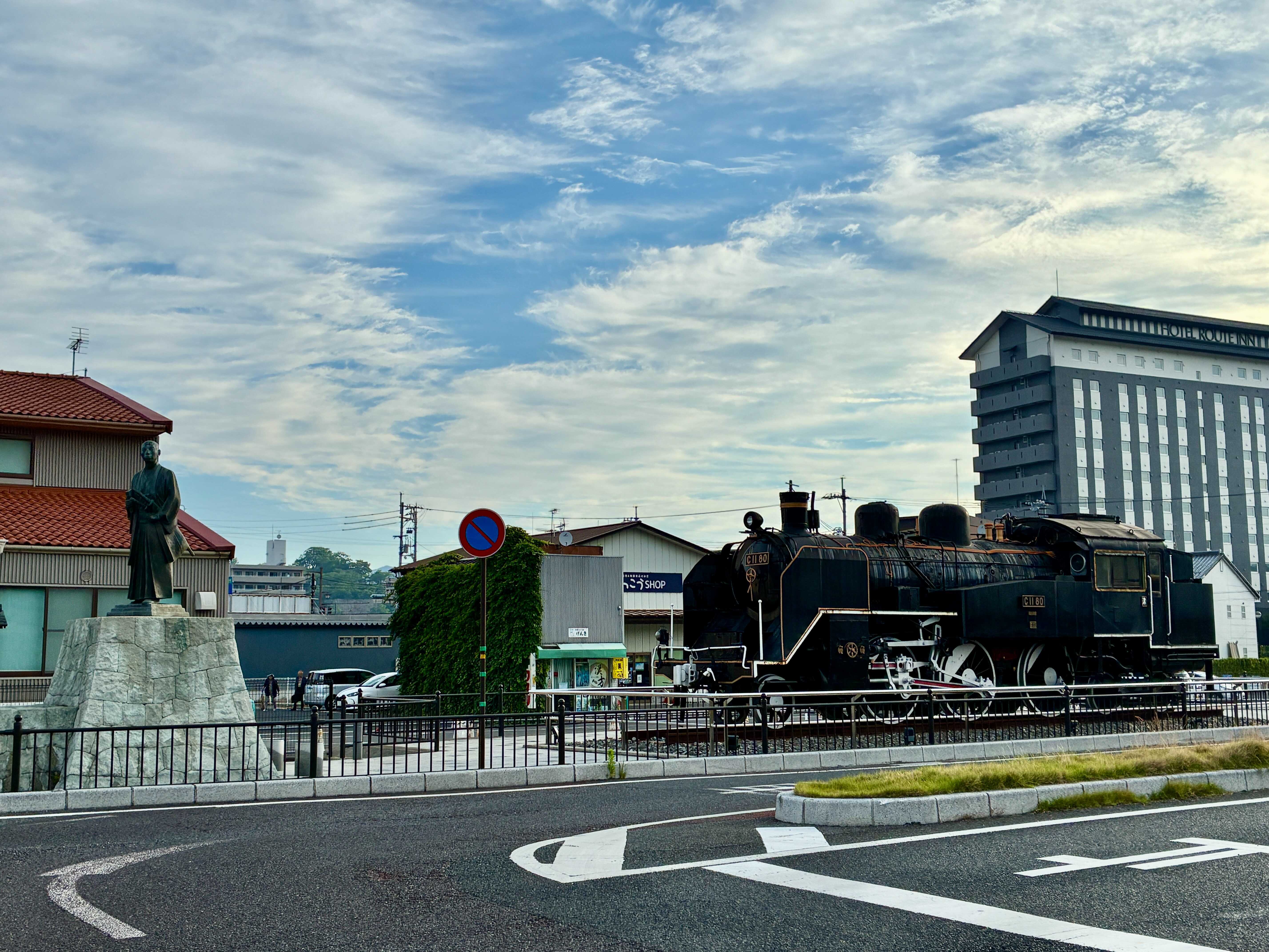 津山駅前ロータリー SL